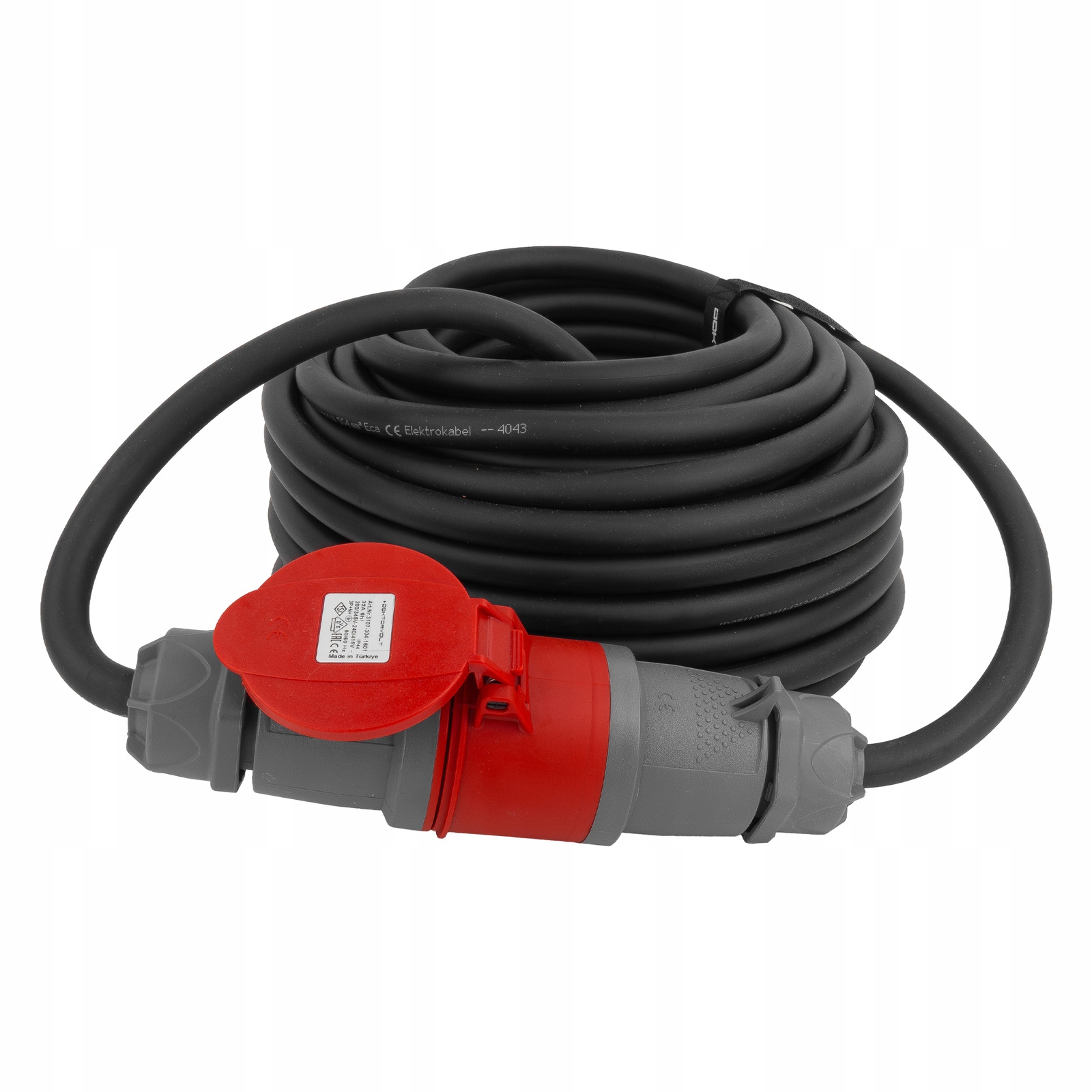 Predlžovací Kábel silový 25 m 400V Cee 32A 5P IP44 gumový kábel H07RN-F 5x4mm2