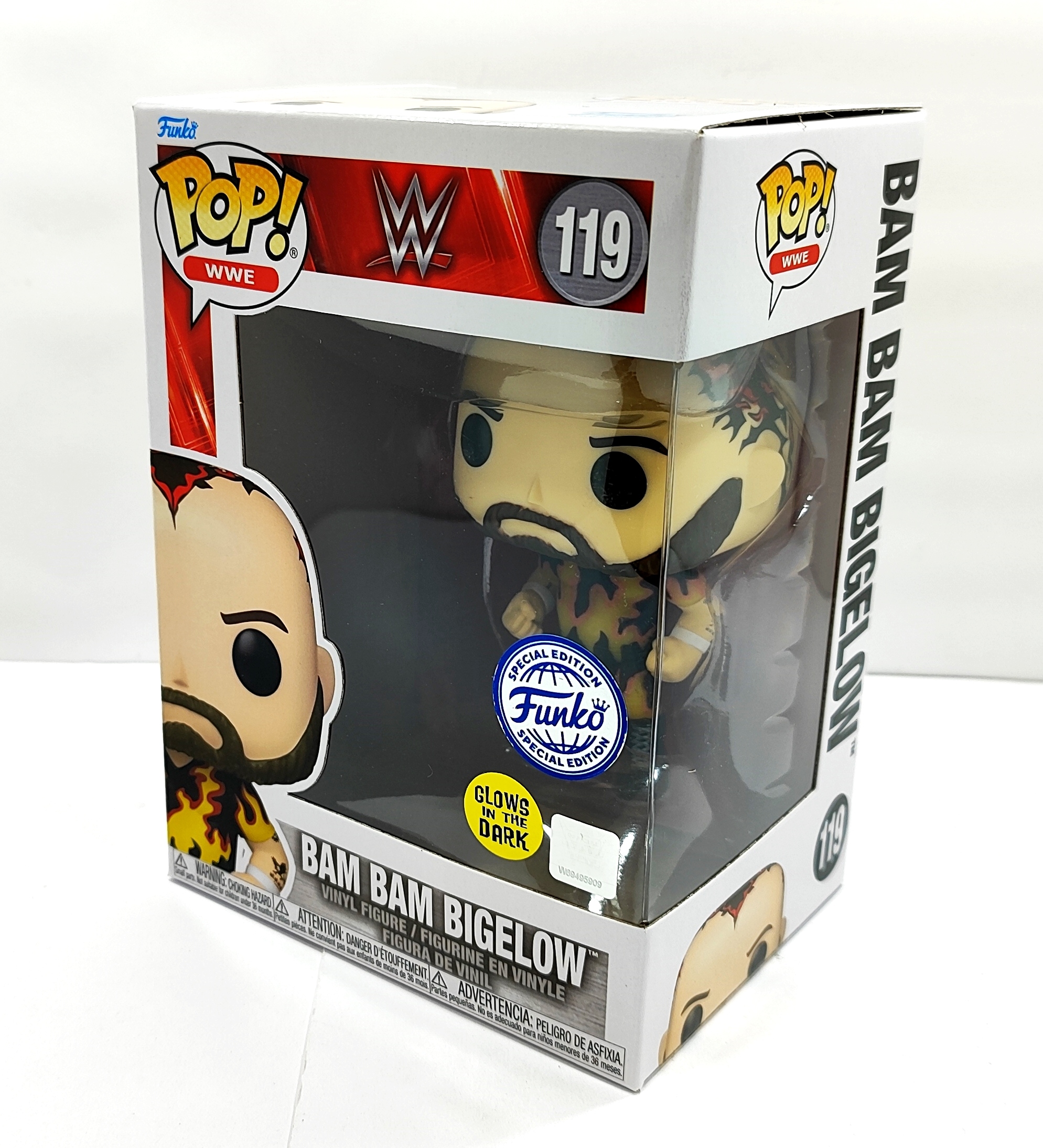 Funko Pop Bam Bam Bigelow 119 Wwe Speciální Edice Září Ve Tmě