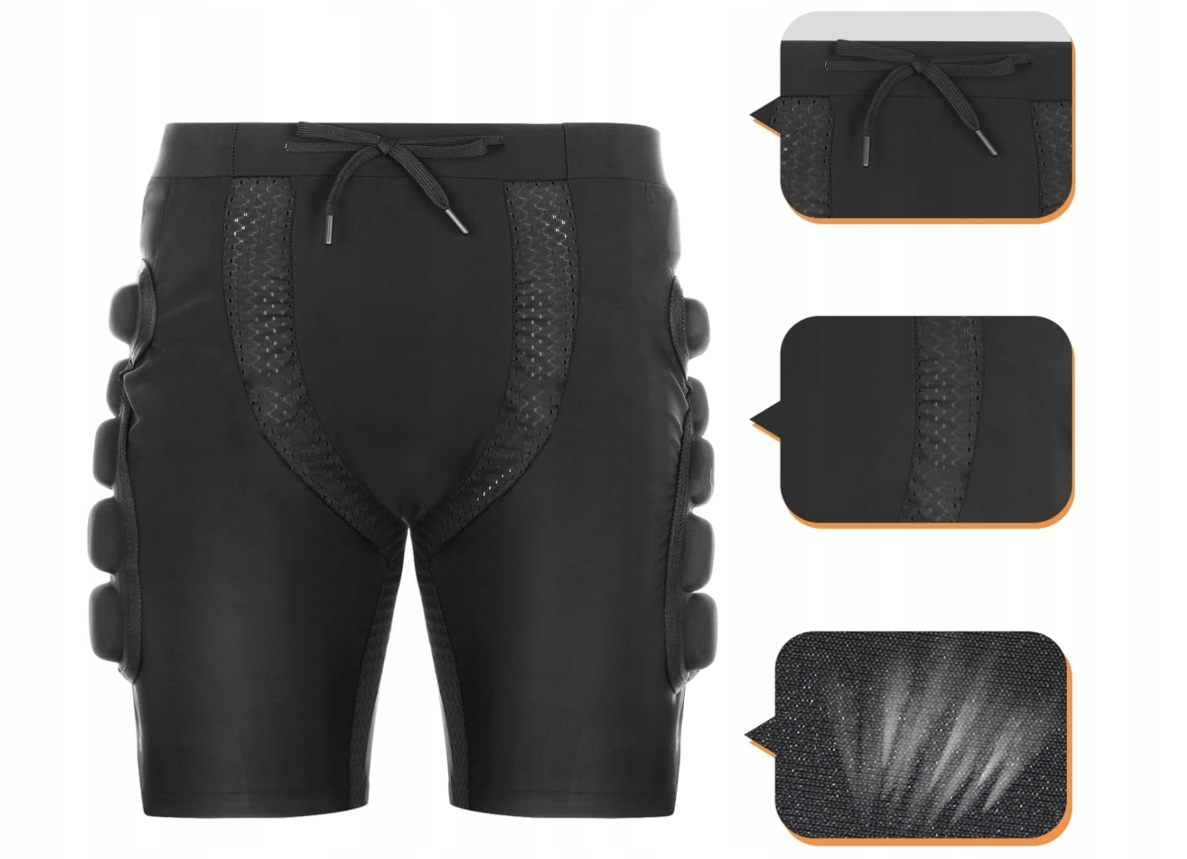 SPODNKI OCHRONNE CHULAJNOGA ROLKI WYCZYNOWE RELAXYEE S CZARNE SKATE Rozmiar S