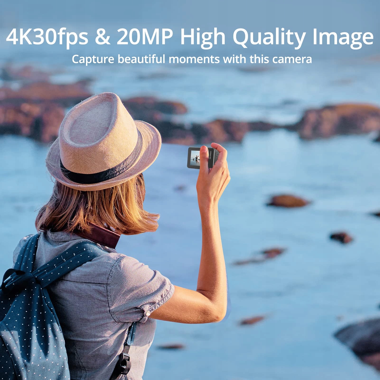 AKASO Brave 7 4K 30FPS 20MP WiFi Waterproof IPX8 EIS 2x1350mAh — miniatura 3