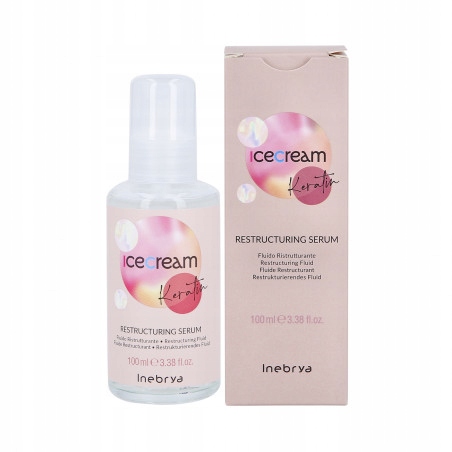 Inebrya Ice Cream Keratin Keratinové sérum na poškozené vlasy 100 ml
