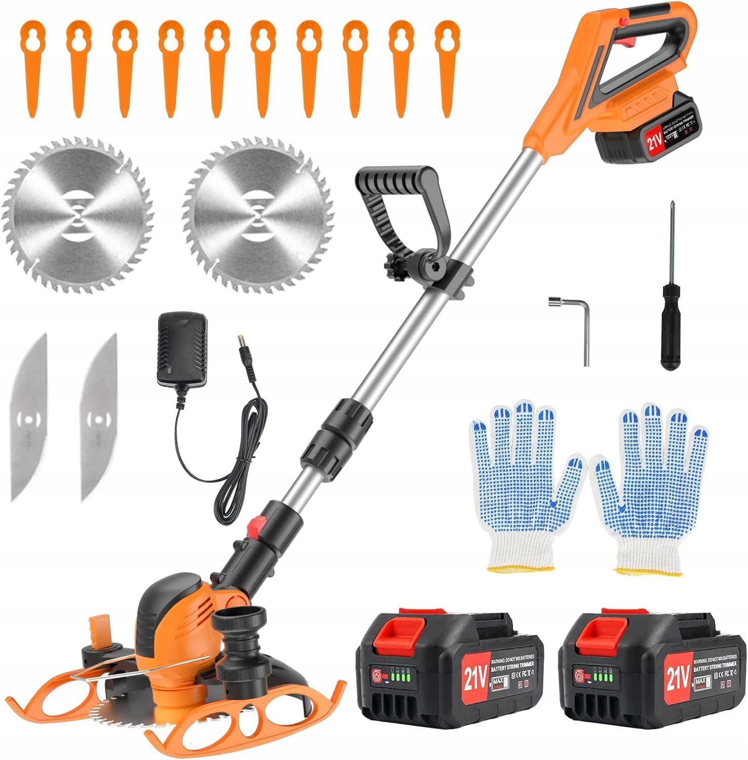 Elektrická Sekačka Trávy Výkonná 100W 3000mah Lehká Regulace Výšky