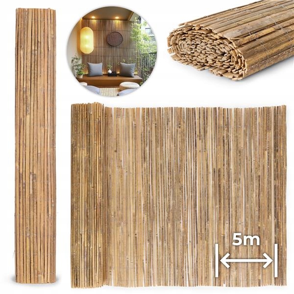 Oboustranná bambusová podložka 150 x 500 cm na balkon, terasu, oplocení, M