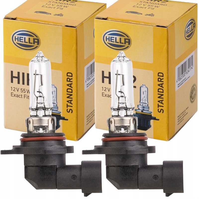 2X Żarówka Hella HIR2 9012 12V 55W Oryginał Zestaw