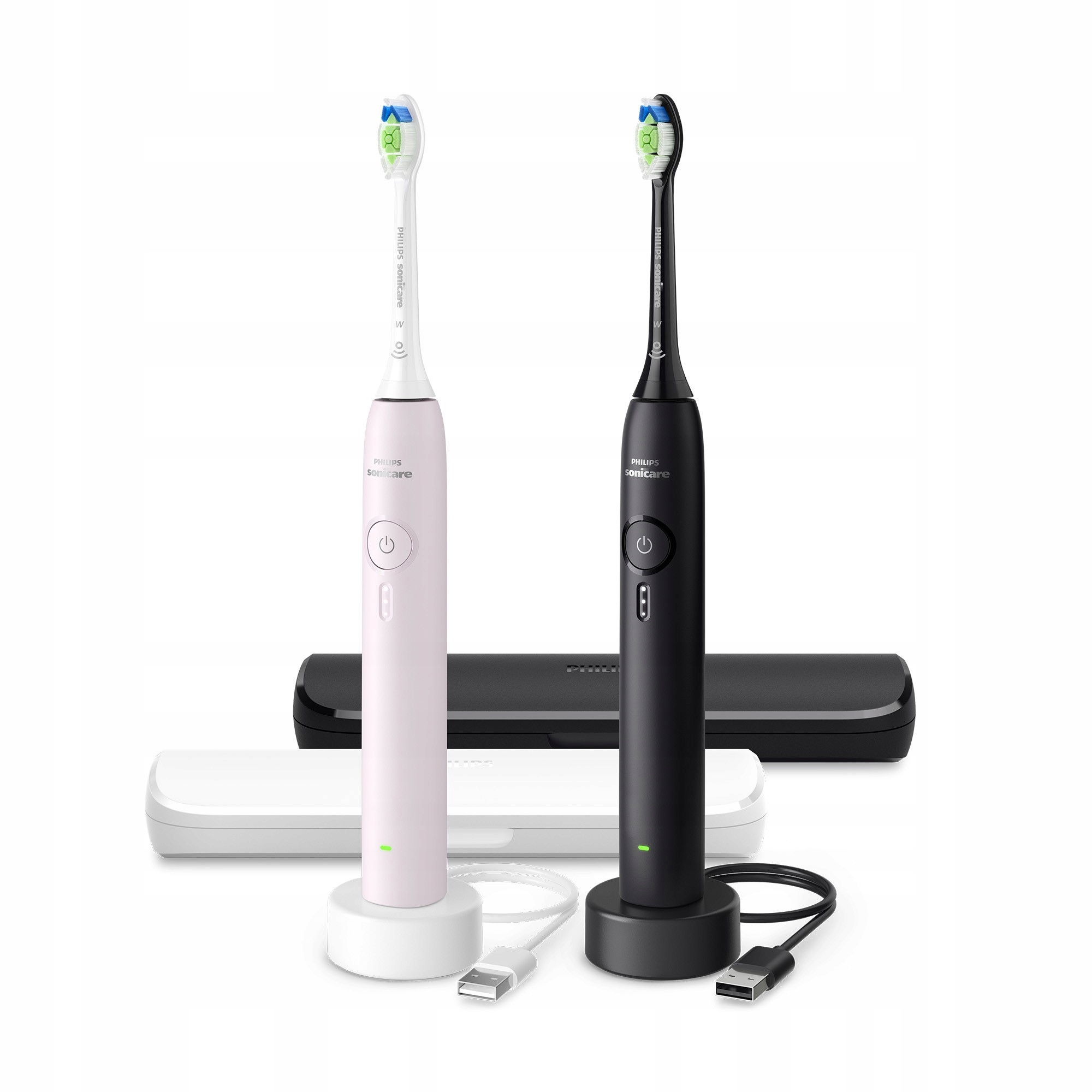 2x Philips Sonicare 3100 szczoteczka soniczna zestaw HX4072/42