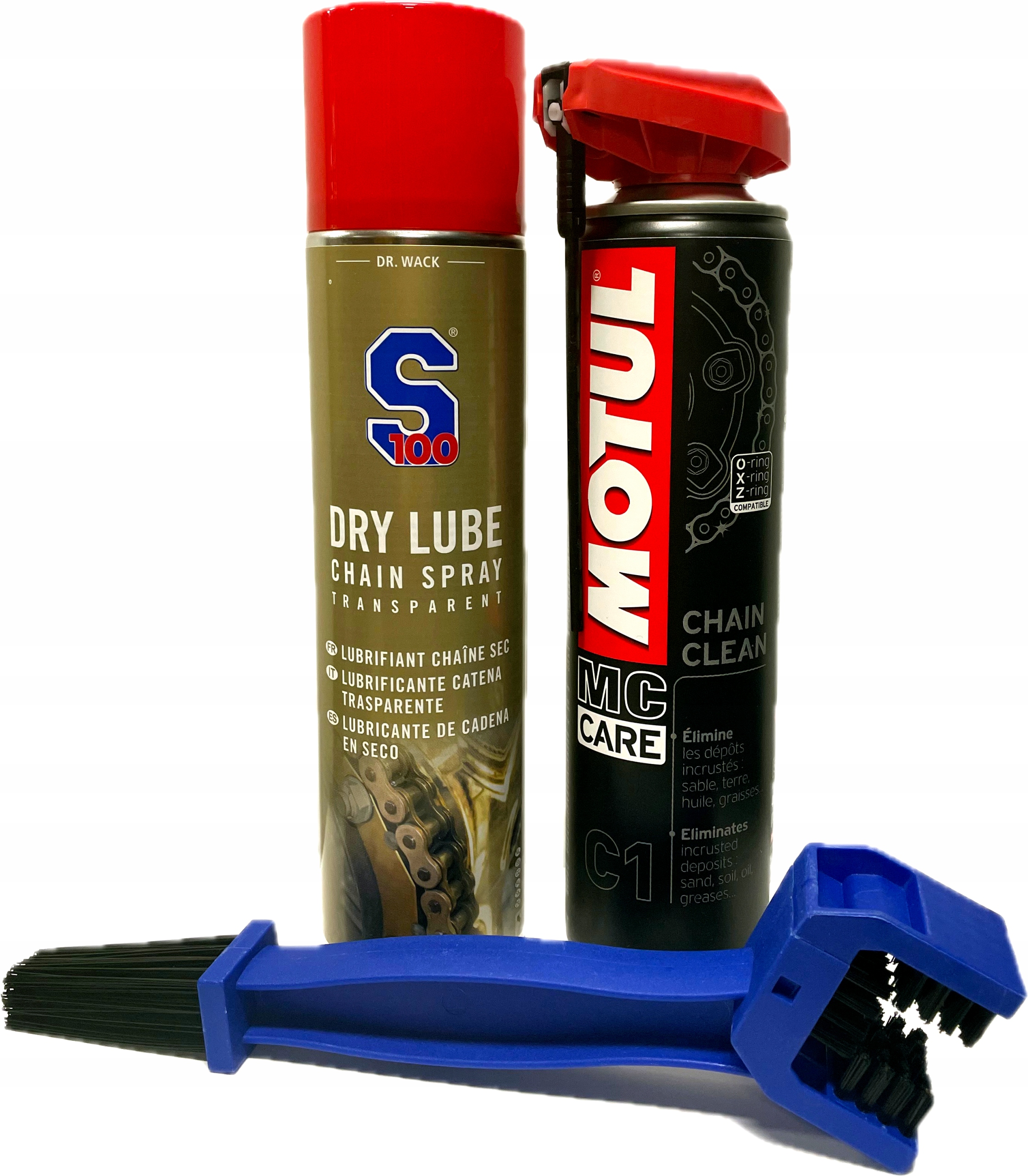 Zestaw do czyszczenia Smar S100 Dry Lube Czyścik Motul C1