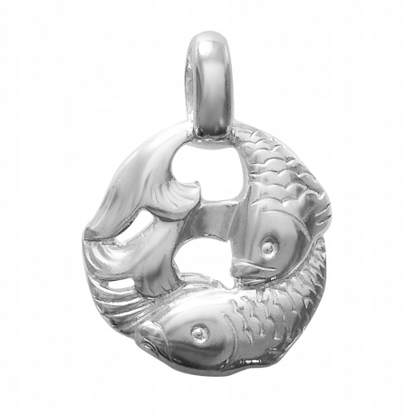 

Srebrny Wisiorek Znak Zodiaku Ryby Próba 925