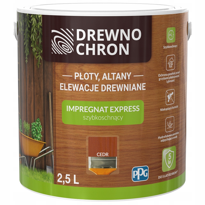 

Drewnochron Impregnat Express do drewna cedr 2,5L
