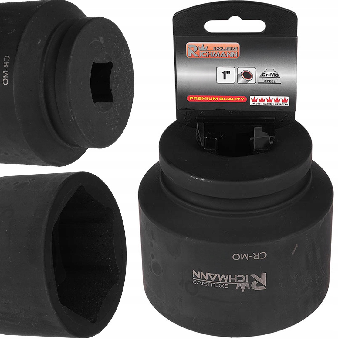 NASADKA UDAROWA KRÓTKA DO KLUCZA UDAROWAEGO MOLIBDENOWA WYTRZYMAŁA 1' 95 MM