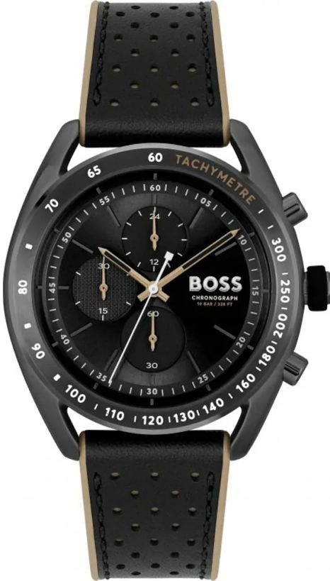 Pánské Hodinky Hugo Boss 1514022 Mládežnické Černé Chrono Na Opasku WR100