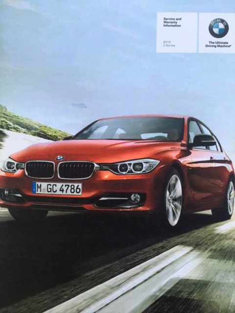 BMW 3 F30 сервисная книга США