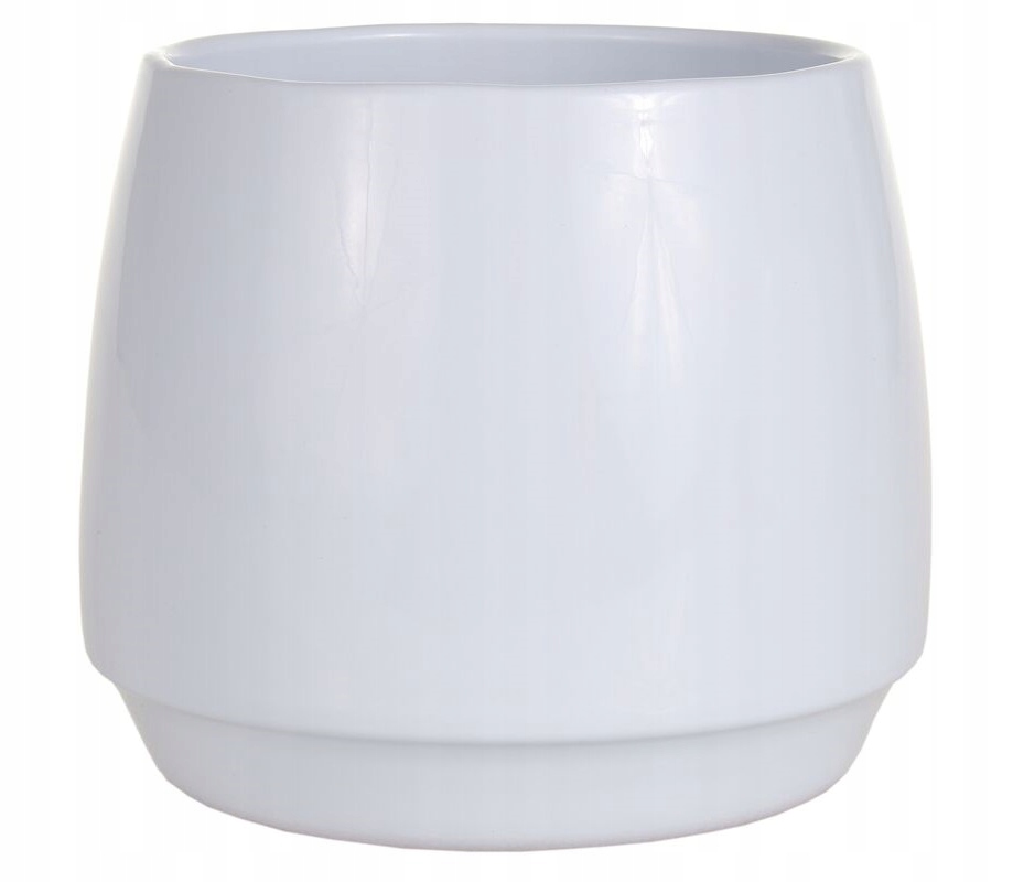 

Doniczka Osłonka Ceramiczna Ozdobna Biała 16 CM