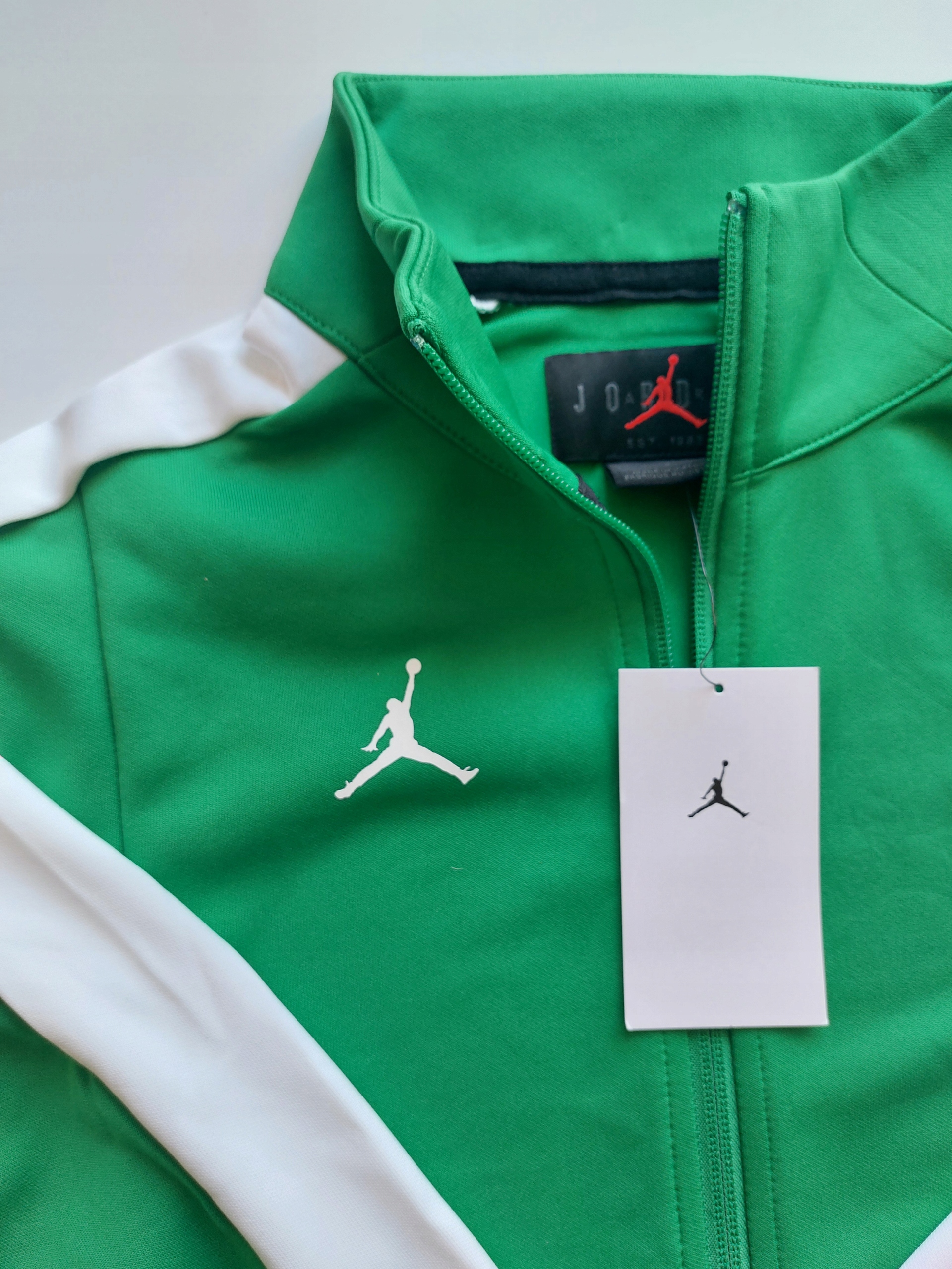 Sportovní mikina pánská Nike Jordan zelená r.XXL dlouhý rukáv na zip