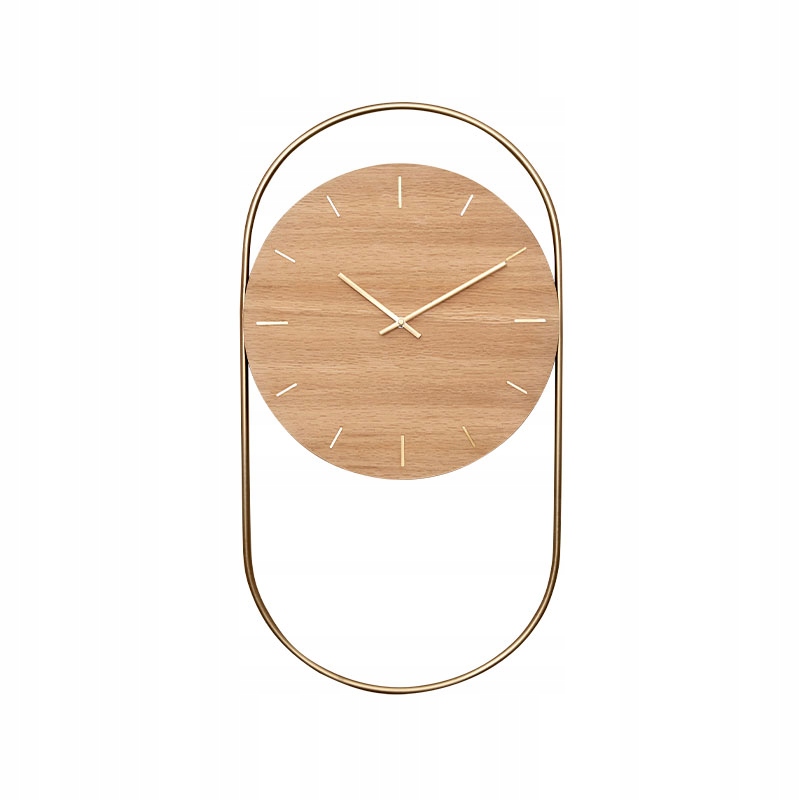 Andersen Furniture A-wall Drevené nástenné hodiny v kovovom ráme z dubu