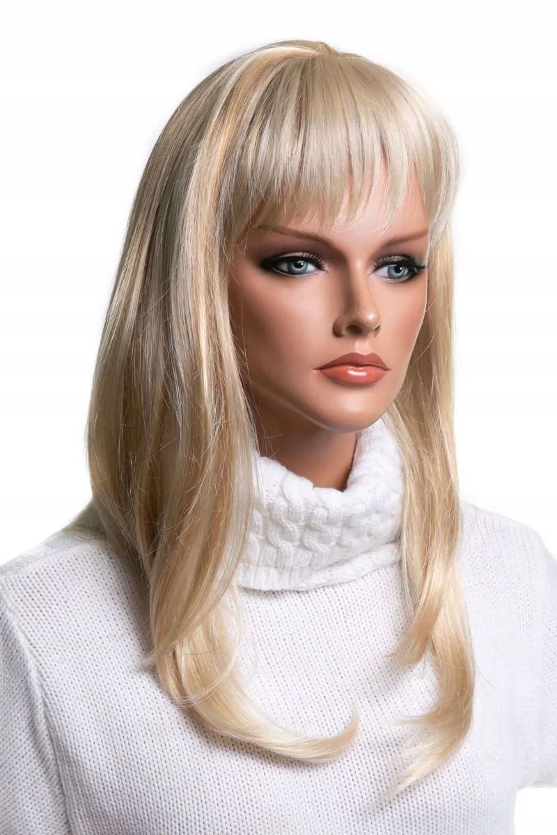 Dlouhá paruka s ofinou na bok 618-613-24b- blond mix-