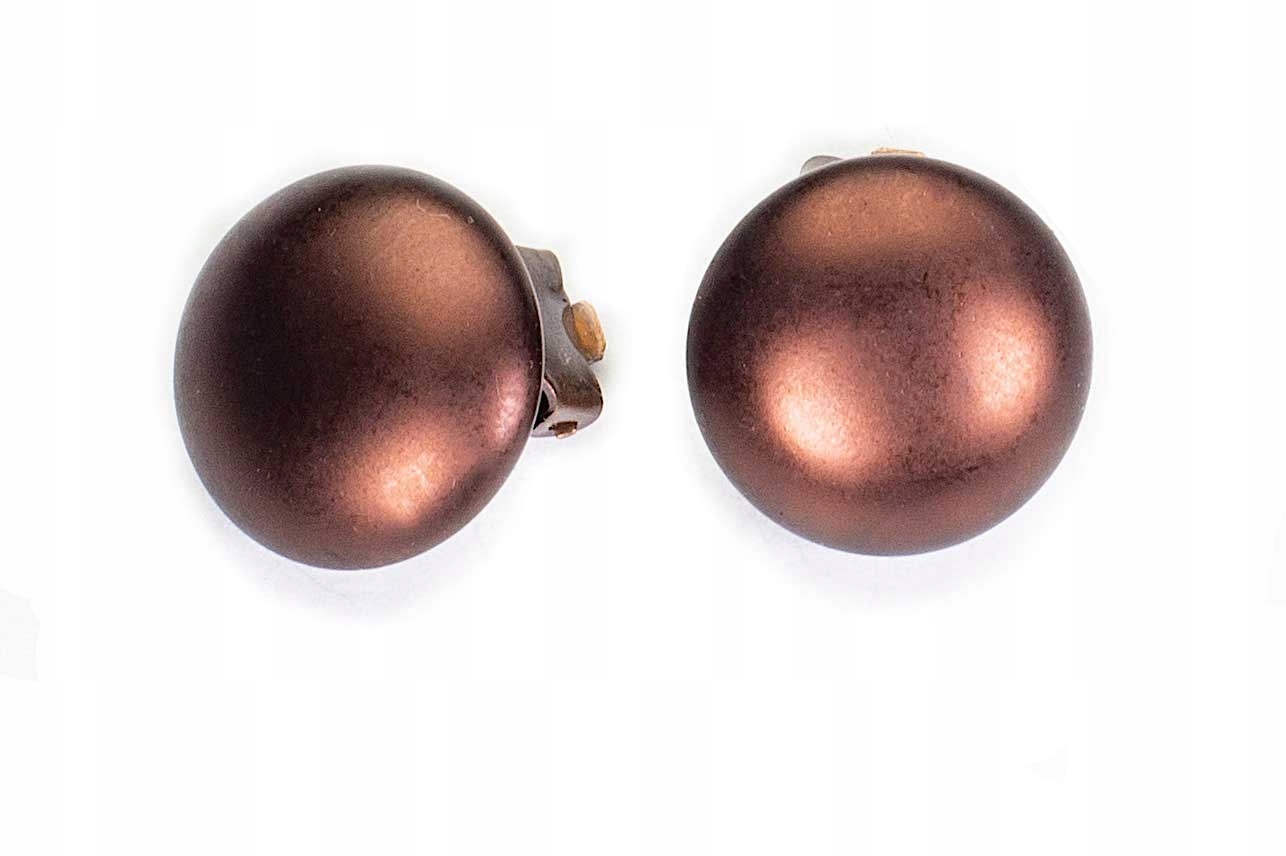 

Klipsy Brązowe Perły Matowe Szklane Czeskie Kiara