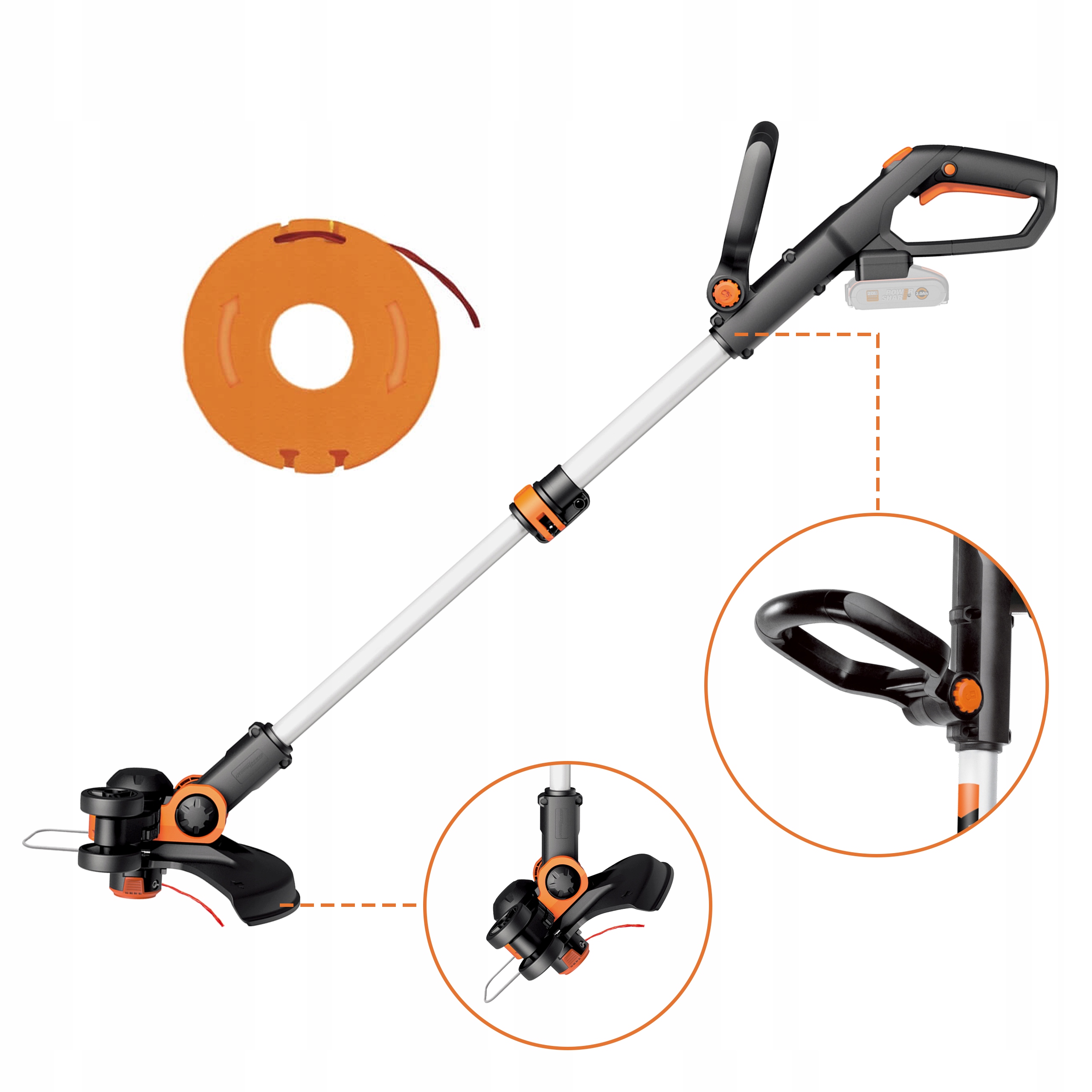 Podkaszarka akumulatorowa Worx WG163E.9 20V 2w1