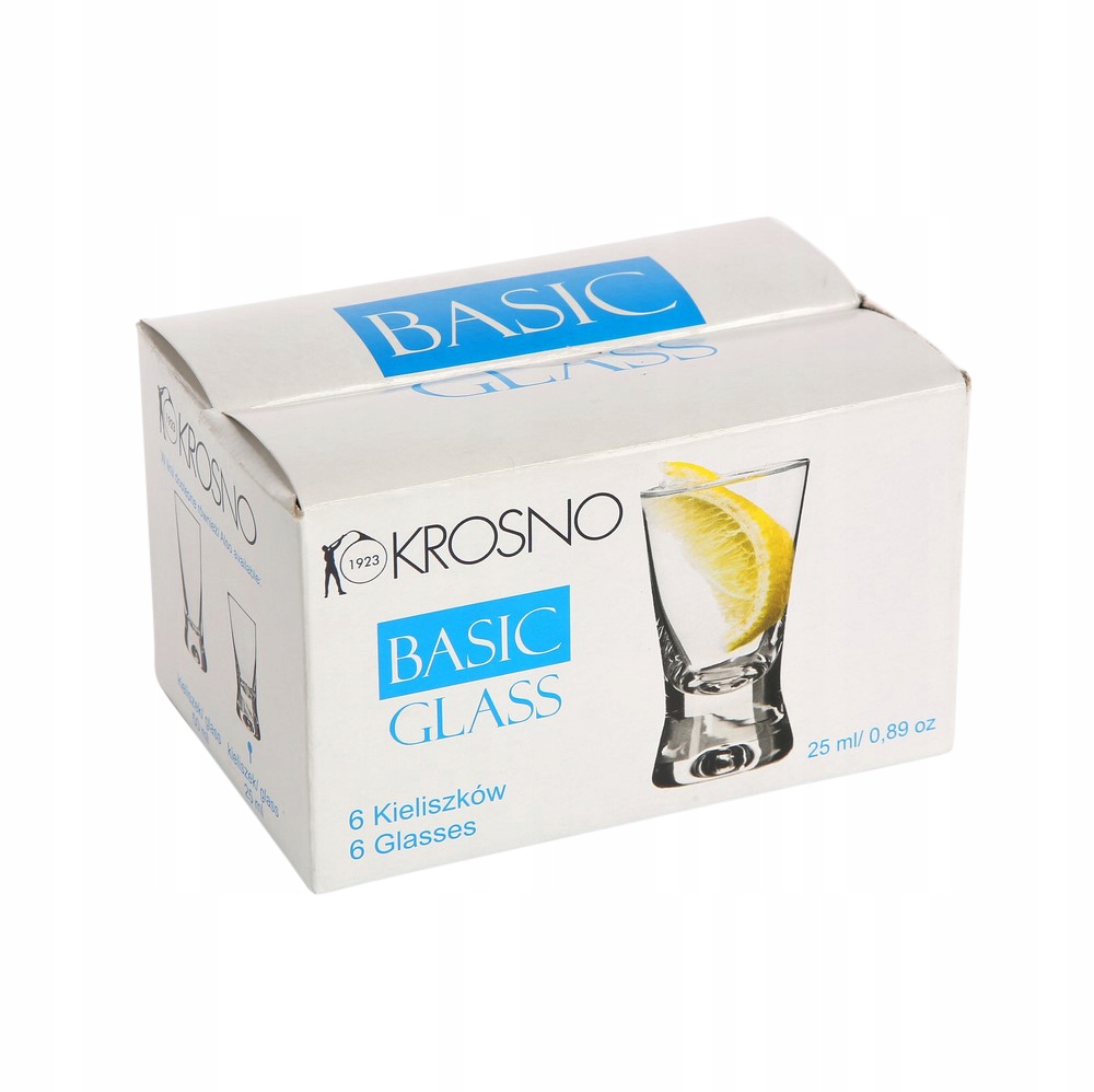 Kieliszki komplet do wódki małe Krosno Shot 25 ml 6 sztuk Marka Krosno