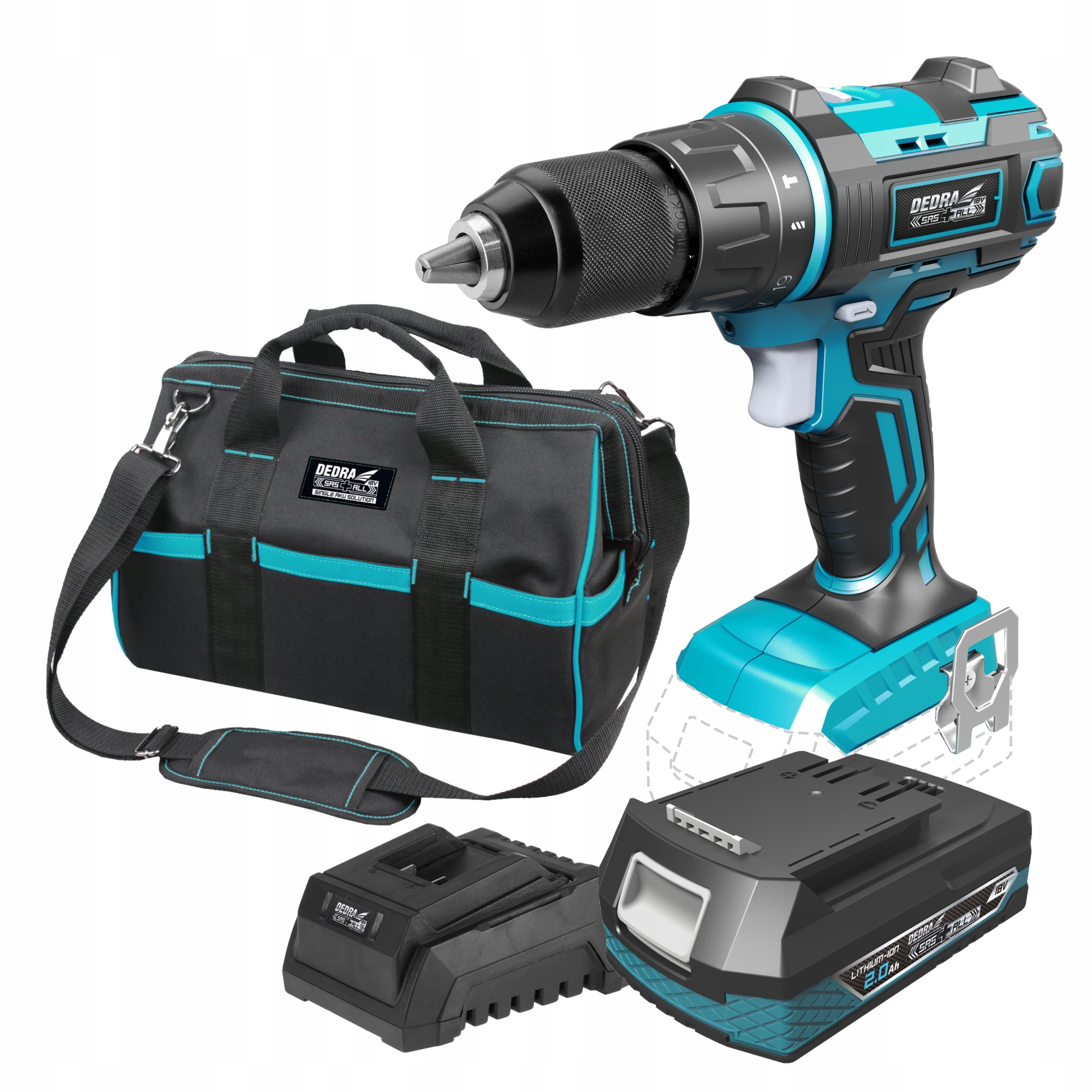 

Zestaw Dedra Mocna Wkrętarka Aku Łado Torb DED7019