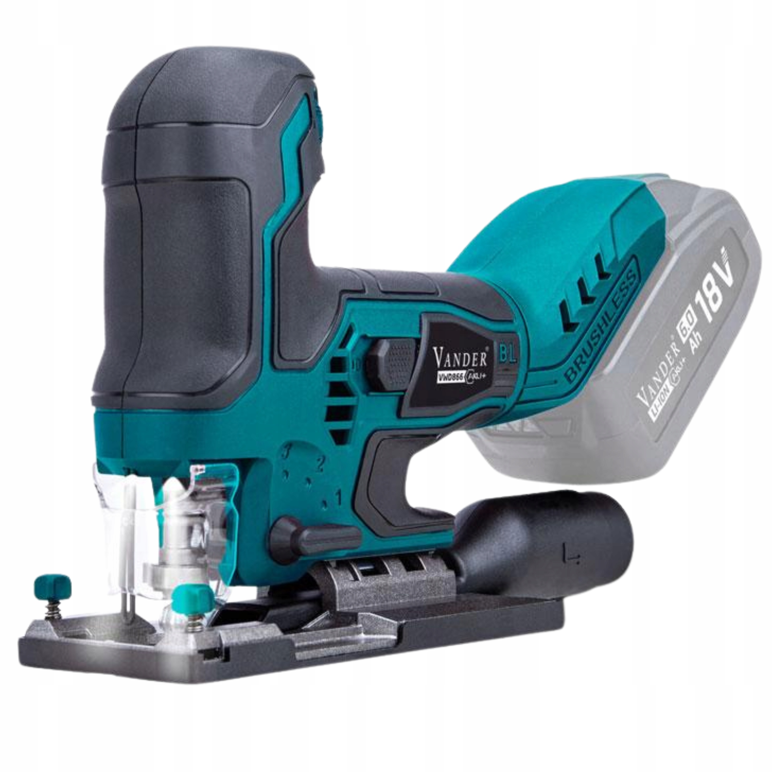 Wyrzynarka akumulatorowa bezszczotkowa z regulacją 18V Aku+ Vander