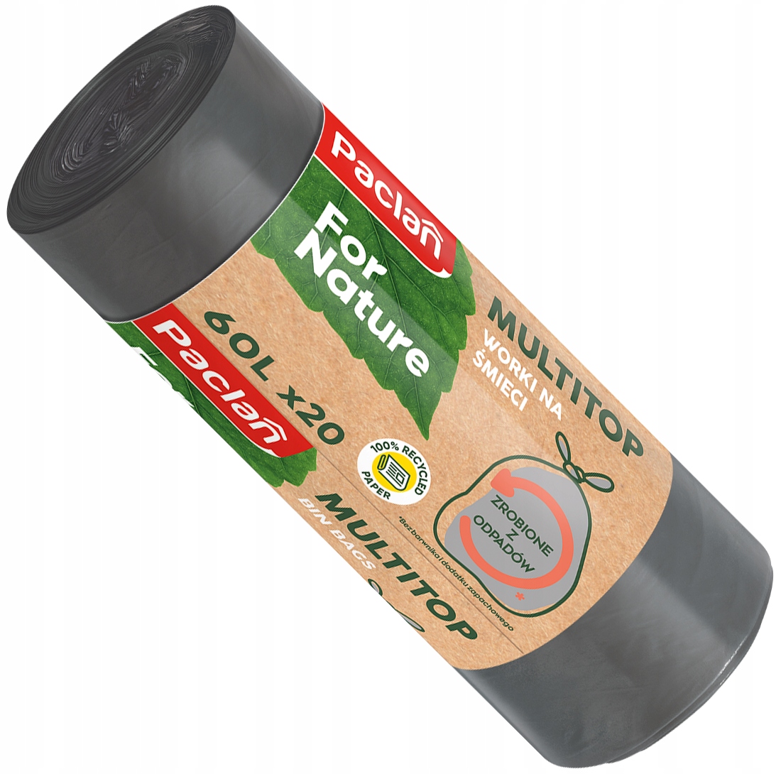 

Worki Na Śmieci z recyklingu 60L x 20 szt. Paclan