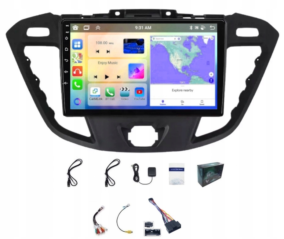 Android Rádio Navigace Ford Transit Custom 2012-21 Gps Carplay 6GB 128GB