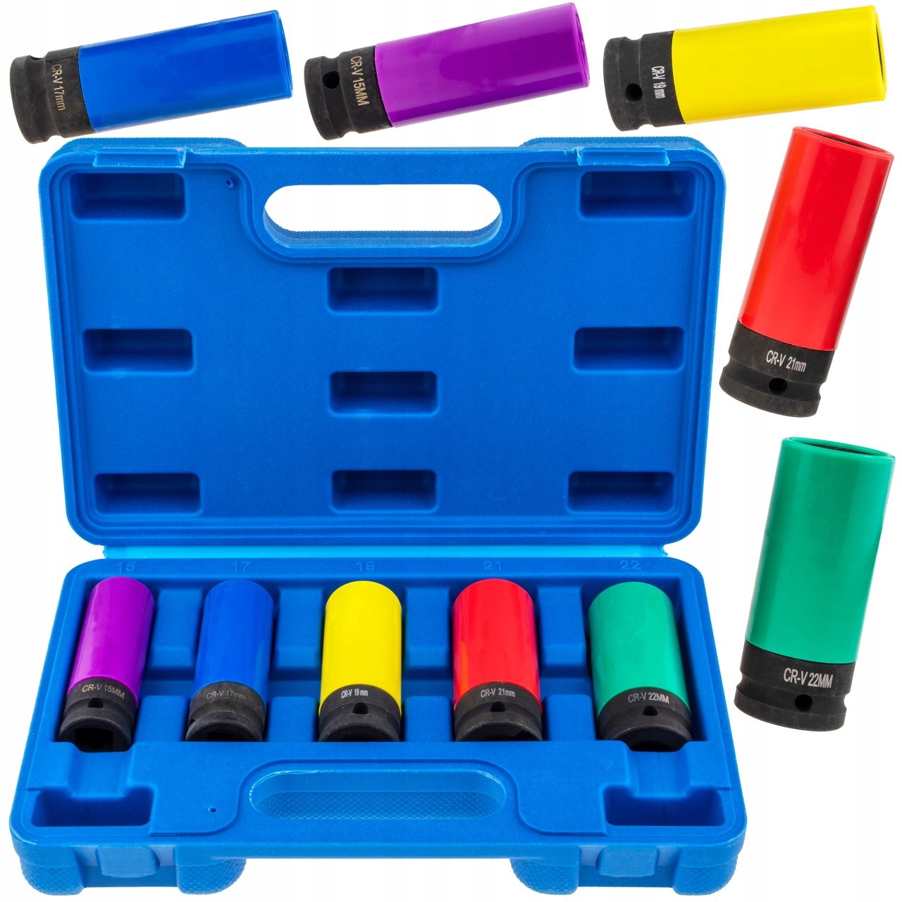 Nasadki Do Felg Aluminiowych Zestaw 5 El 15-22 MM Kolorowe