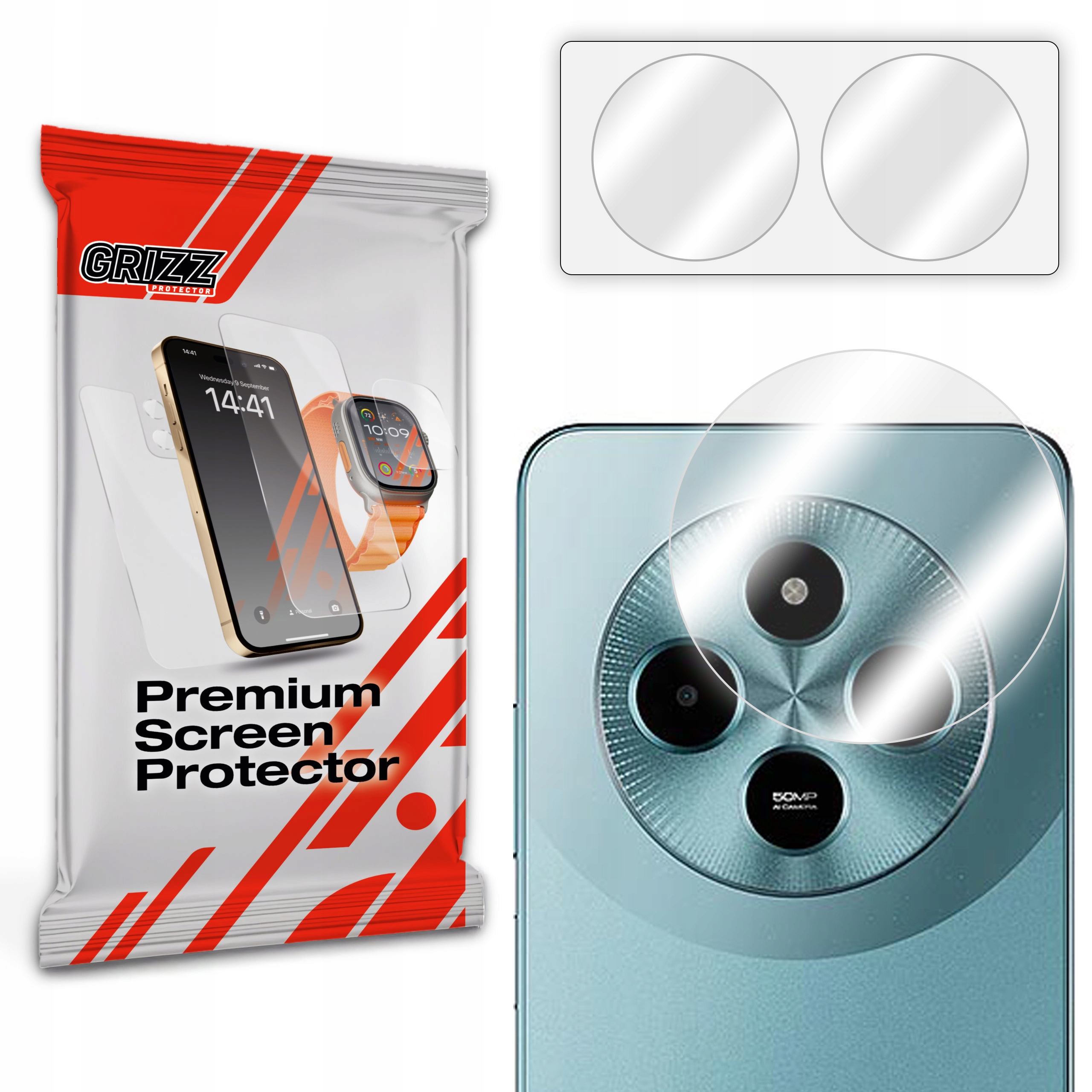 2-PAK Hybrydowe szkło ochronne na aparat do Xiaomi Poco M7 5G