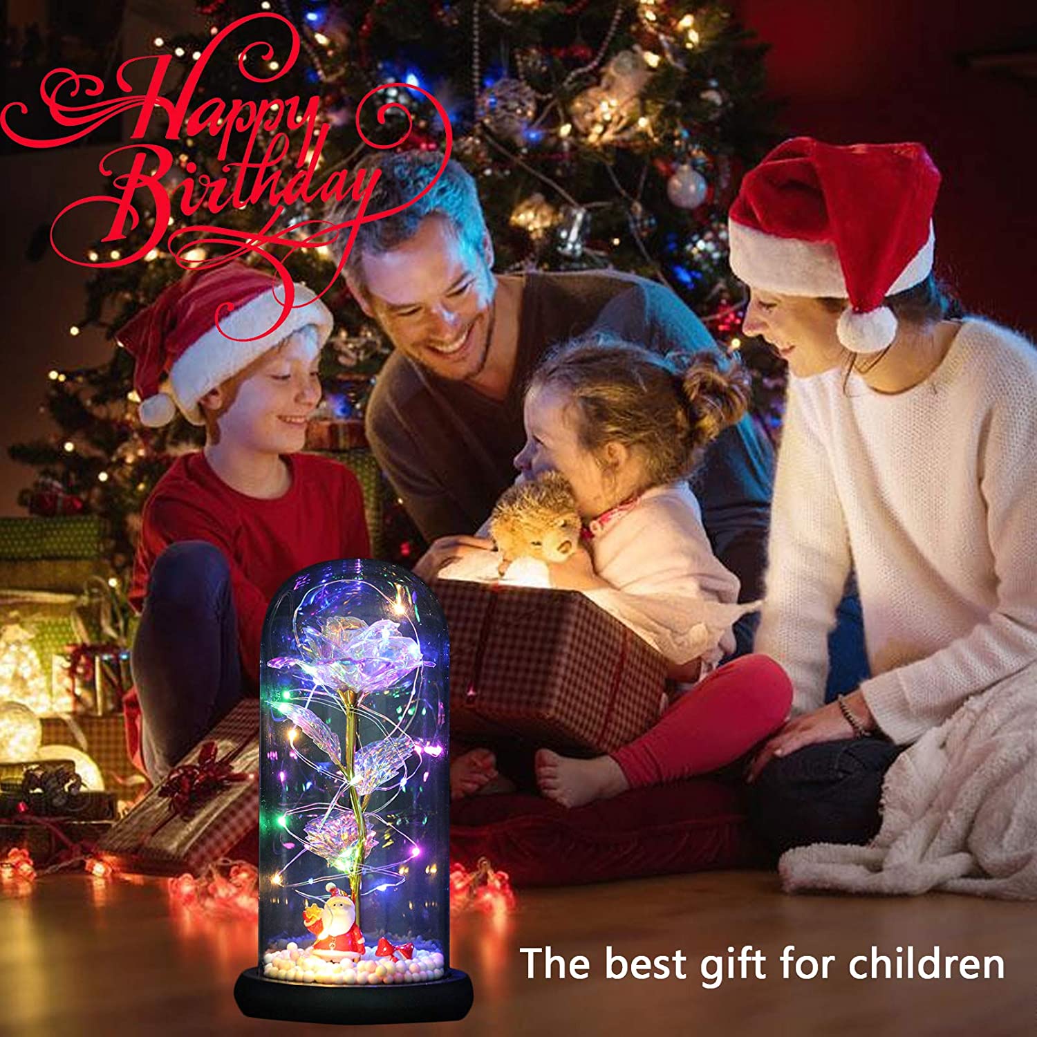 WIECZNA RÓŻA W SZKLE LED DEKORACJA ŚWIĄTECZNA BEST Rodzaj inny