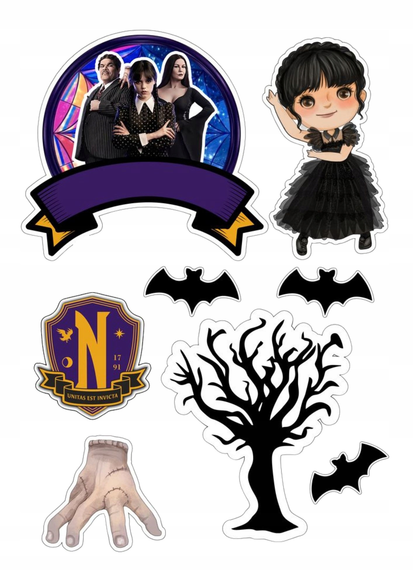 Wydruk na masie cukrowej Wednesday