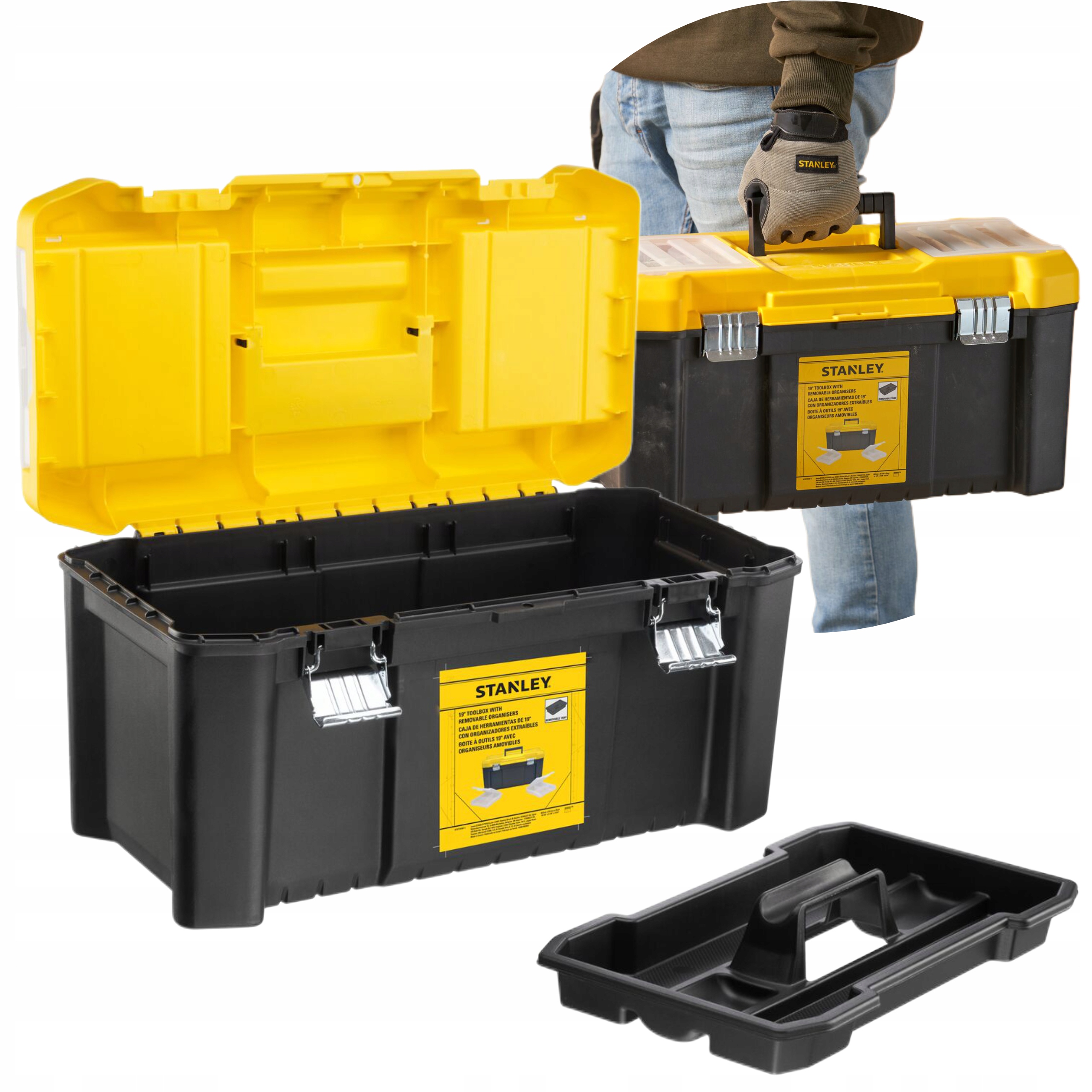 STANLEY WALIZKA SKRZYNIA ESSENTIAL 19" Z WYJ. ORGANIZERAMI 16,8 l STST75787