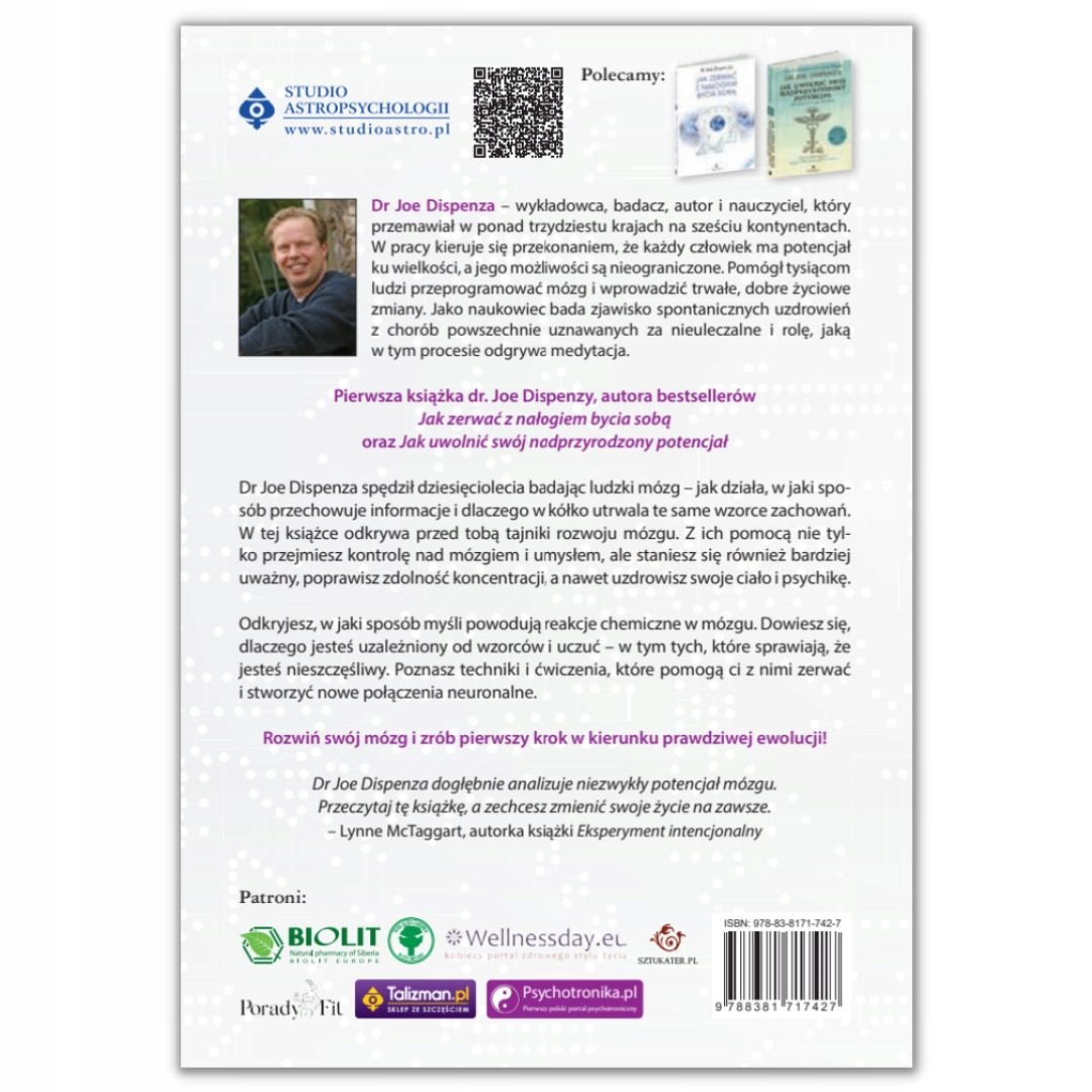 Jak przeprogramować swój mózg. dr Joe Dispenza Nośnik książka papierowa