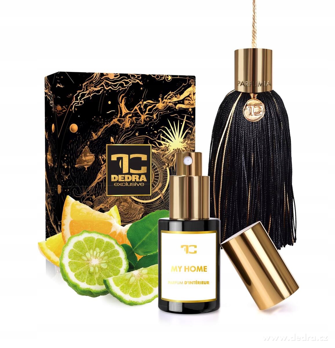 Levně Dedra Pompon luxusní vonný střapec s bytovým parfémem My Home, 30 ml