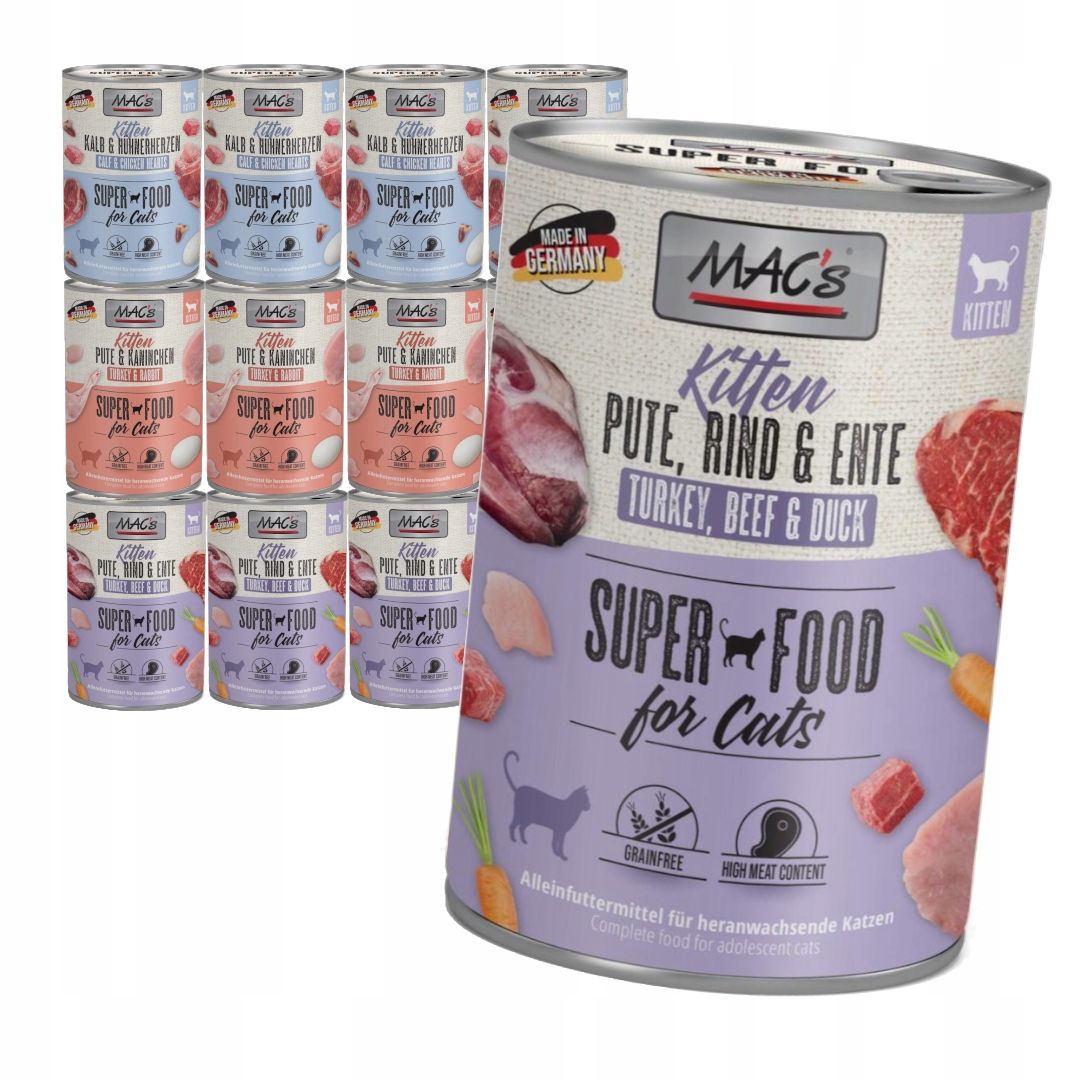 MAC's Kitten 12x400g Vlhké Krmivo pro koťata Mix Chutí