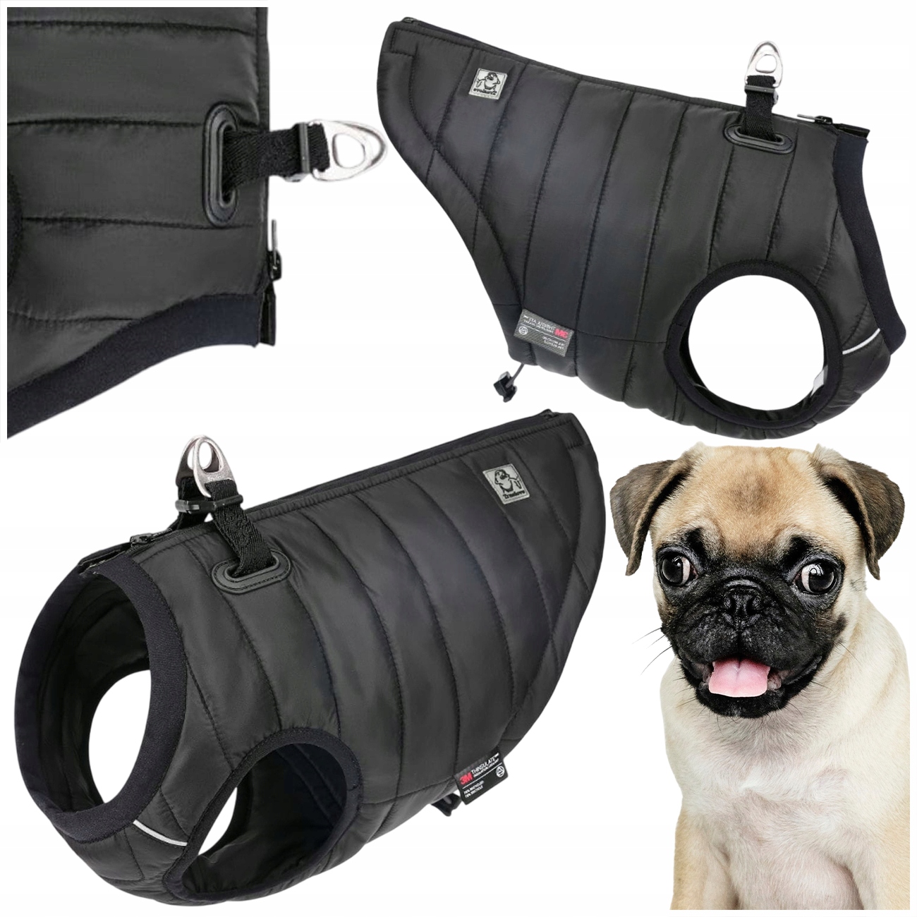 Levně Zateplená Péřová Vesta Pro Psa Truelove Seal Černá