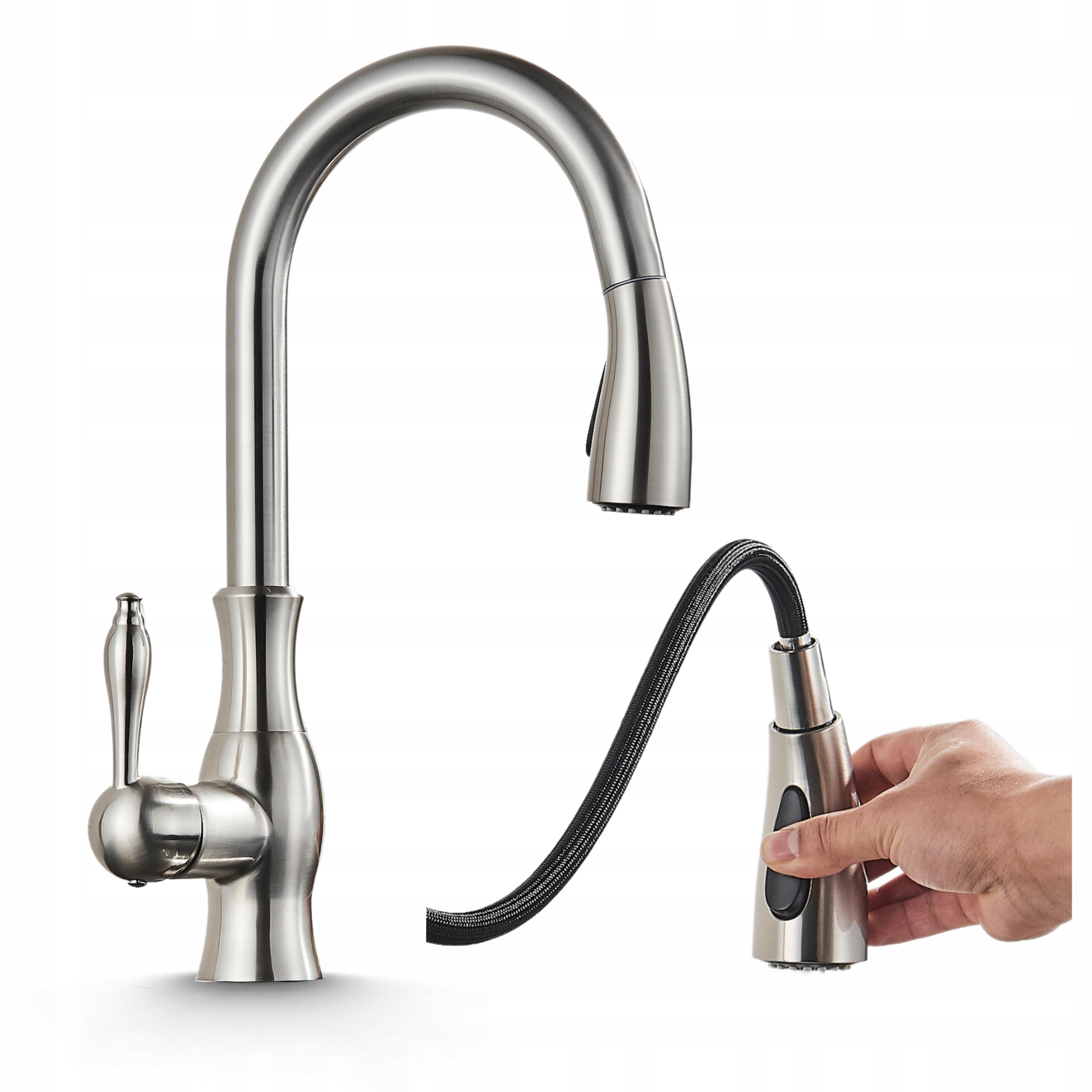 Kuchynský Kohútik S Výsuvným Výtokom, Otočná Drezová Batéria