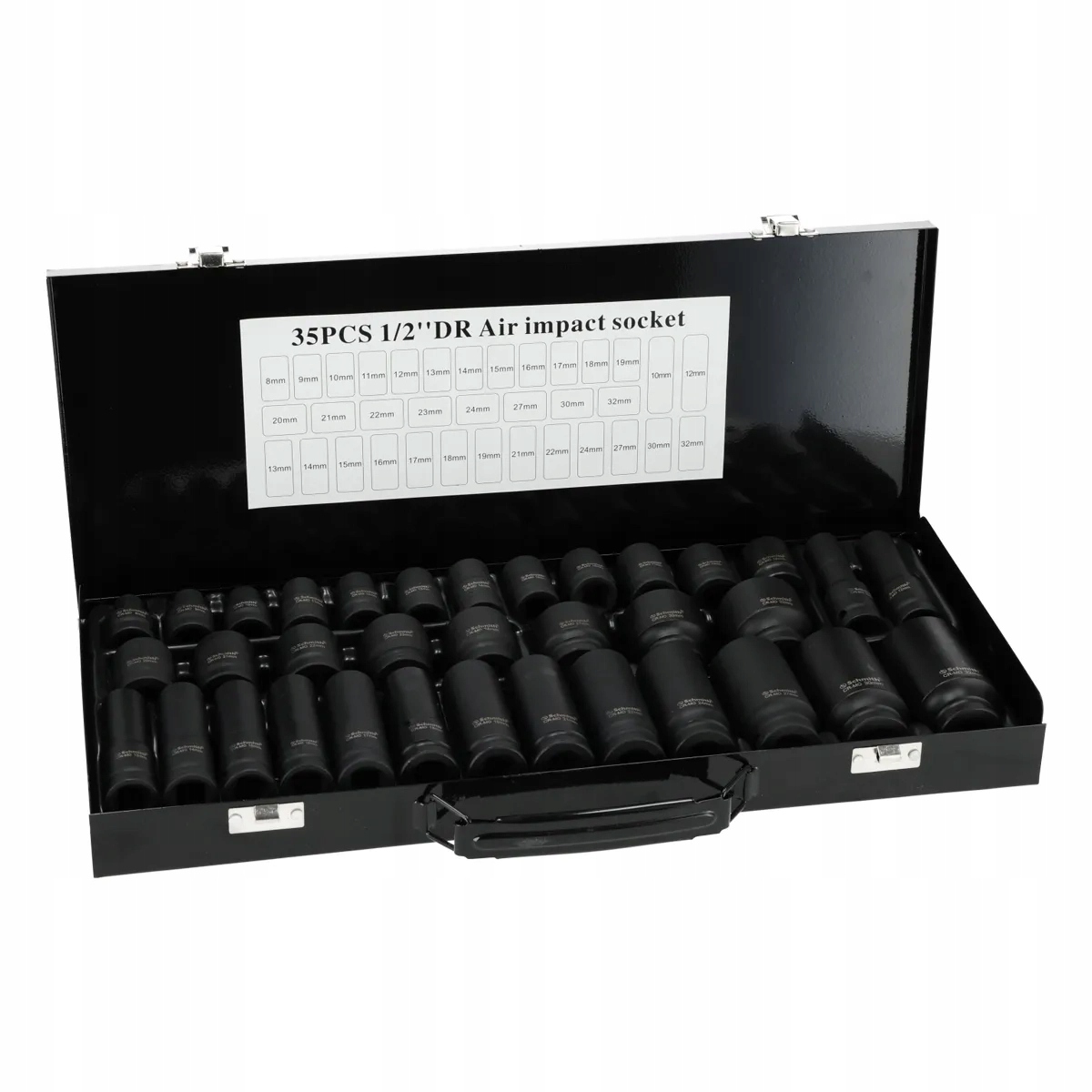 Nárazové nástavce sada dvanásťhranné 1/2" 8-32 mm 35 ks Schmith