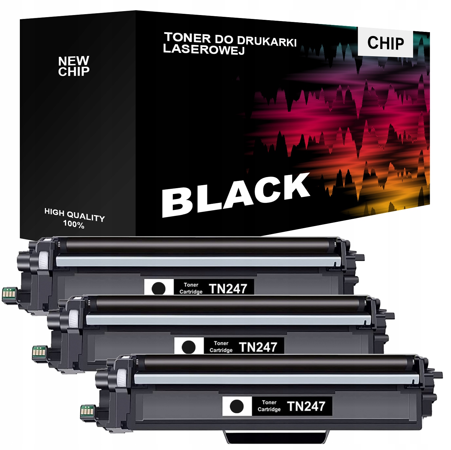 3PAK TN243BK TN247BK Toner do Brother MFC-L3770CDW DCP-L3550CDW