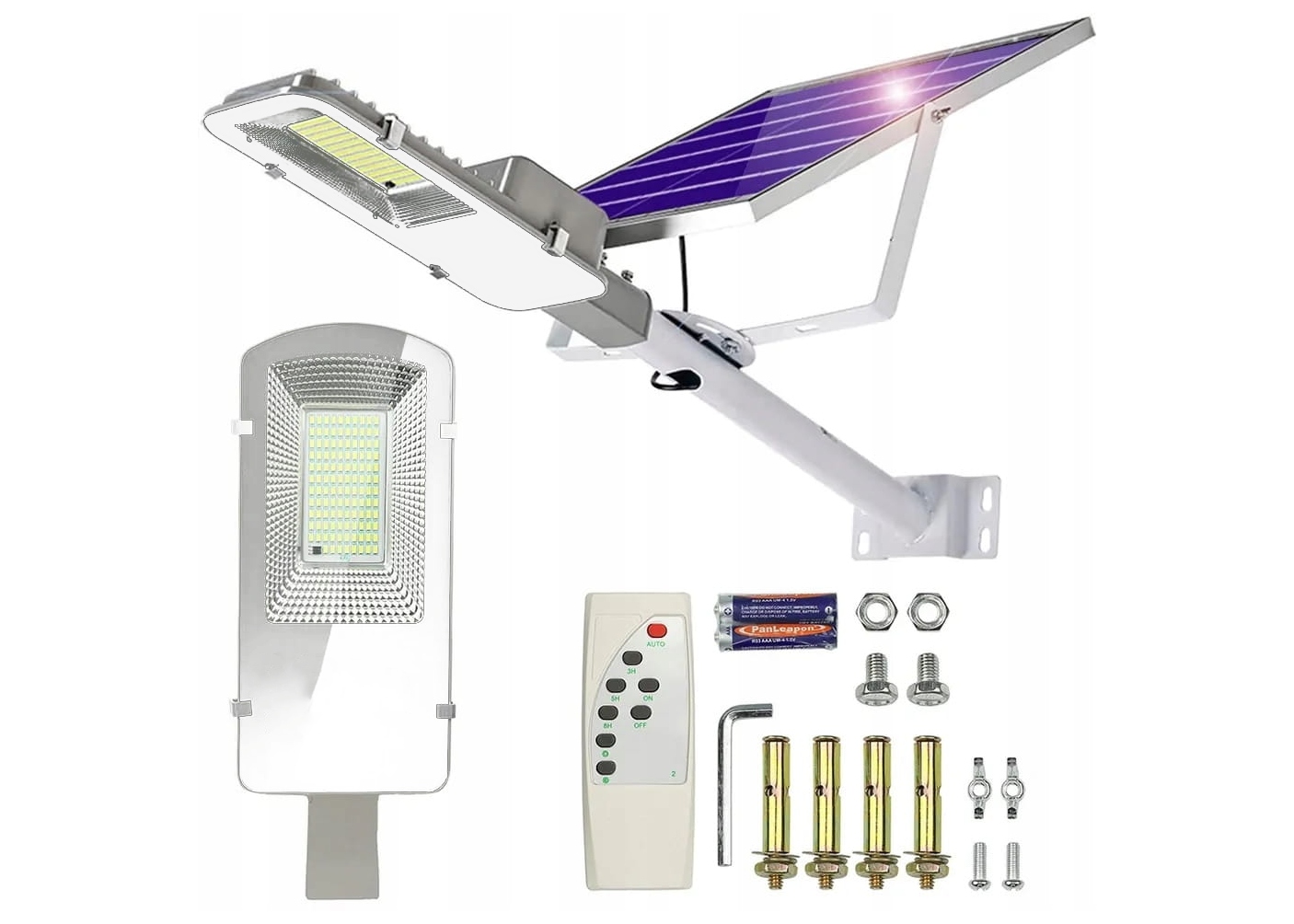 Solární Lampa Led 45W S Dálkovým Ovládáním, Senzor Soumraku, IP65 Pro Zahradu, Garáž