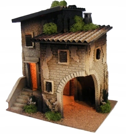 Domček Do Vianočného Betlehu Osvetlenie 35x25x35 CM Na Figúrky 10-12 CM