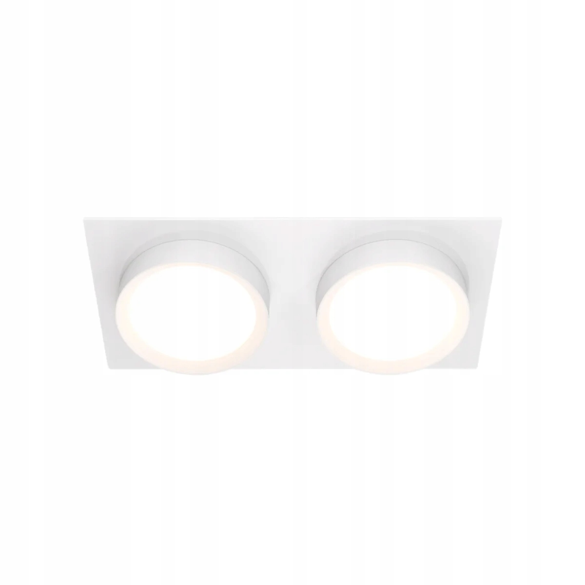 Bílá zapuštěná lampa 2 očka moderní obdélníková 22 cm Maytoni