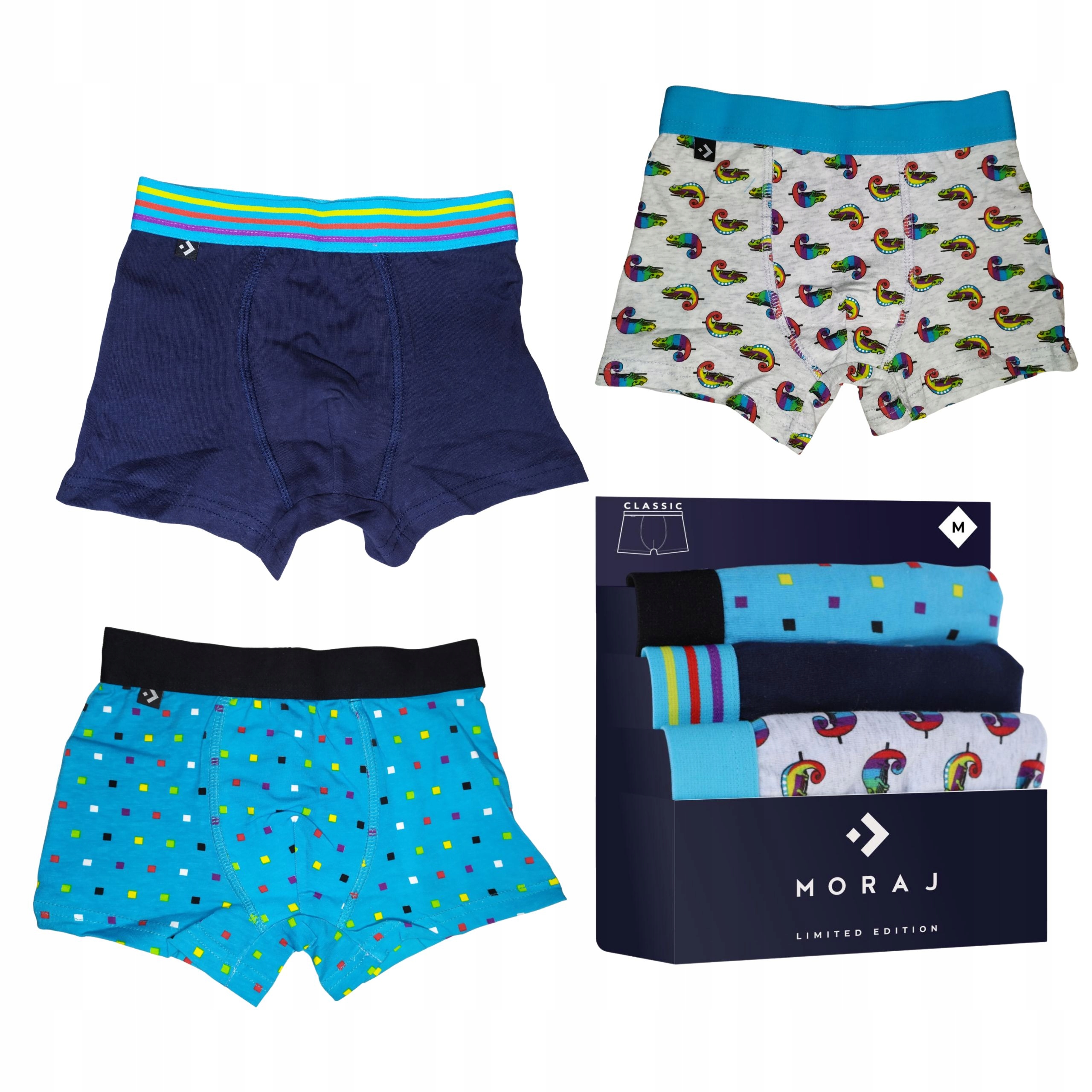 

Bokserki Chłopięce Bawełniane Majtki Moraj 128-134