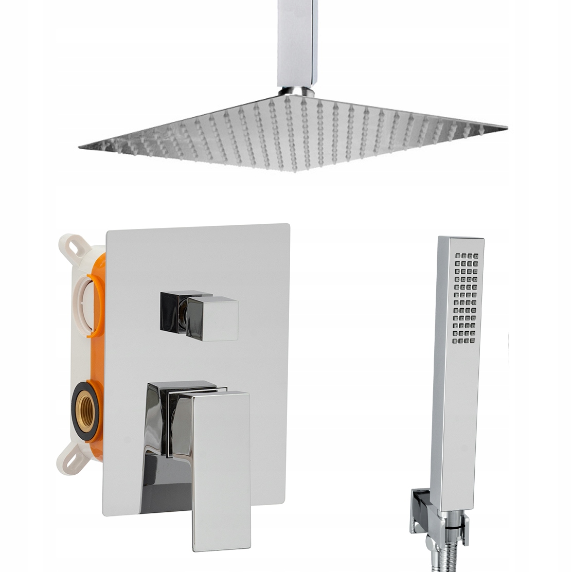 Podomietkový Stropný Sprchový Set S Dažďovou Sprchou 20 CM, Chróm Sannit