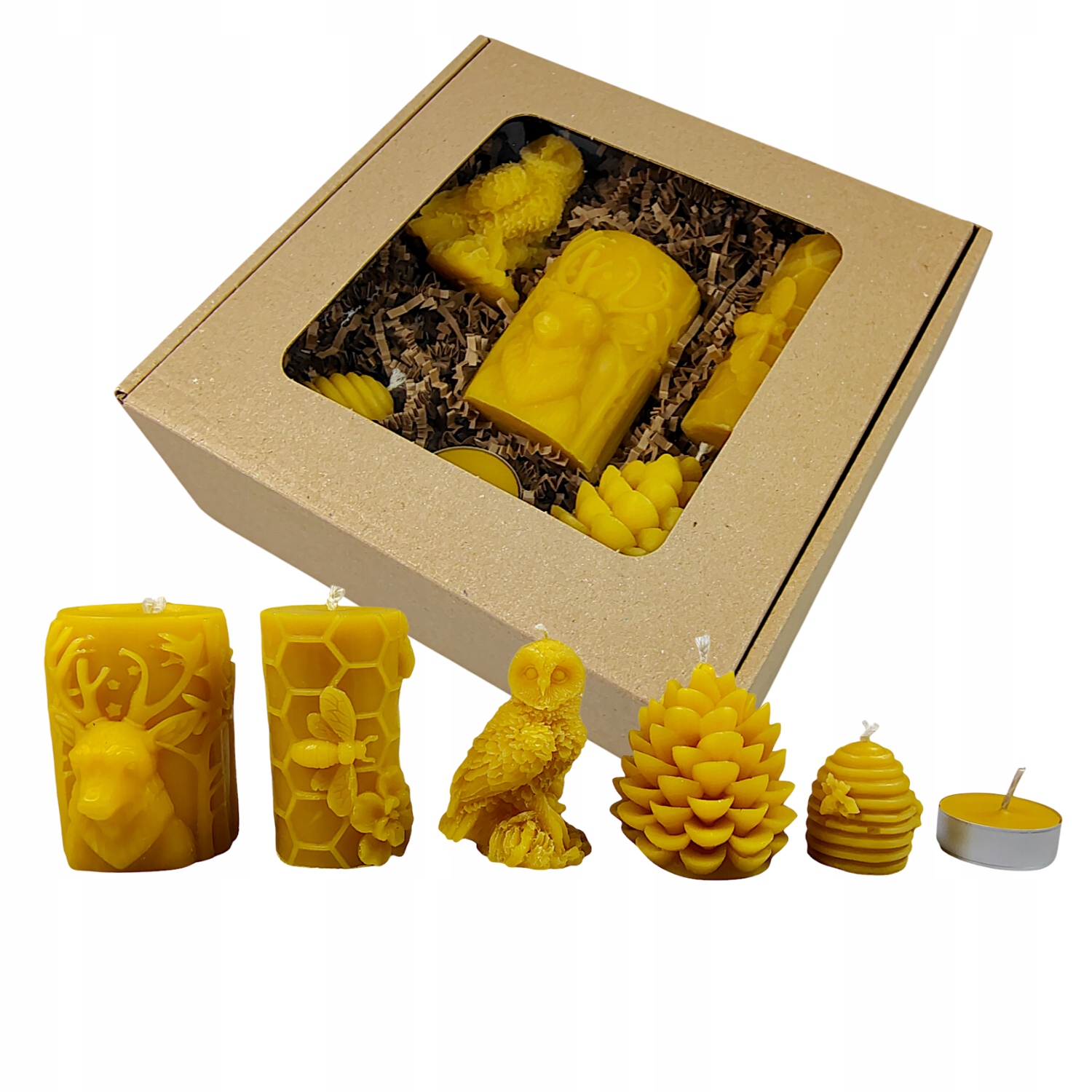 Sada Šesti Svíček Ze Včelího Vosku 100%