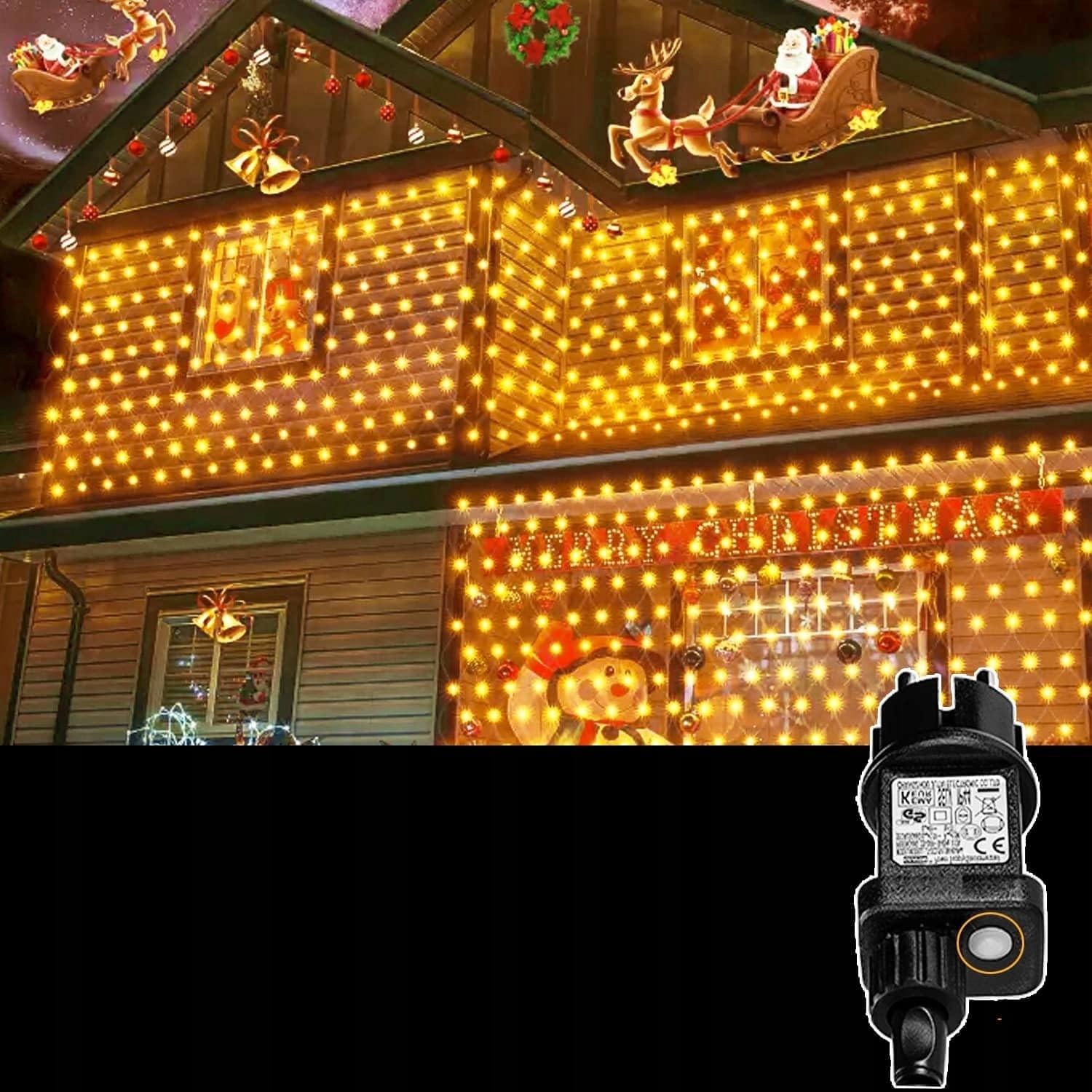 YOWIN Siatka Świetlna Girlanda Dekoracyjna Oświetlenie Lampki 3x2m 200 LED — miniatura 9