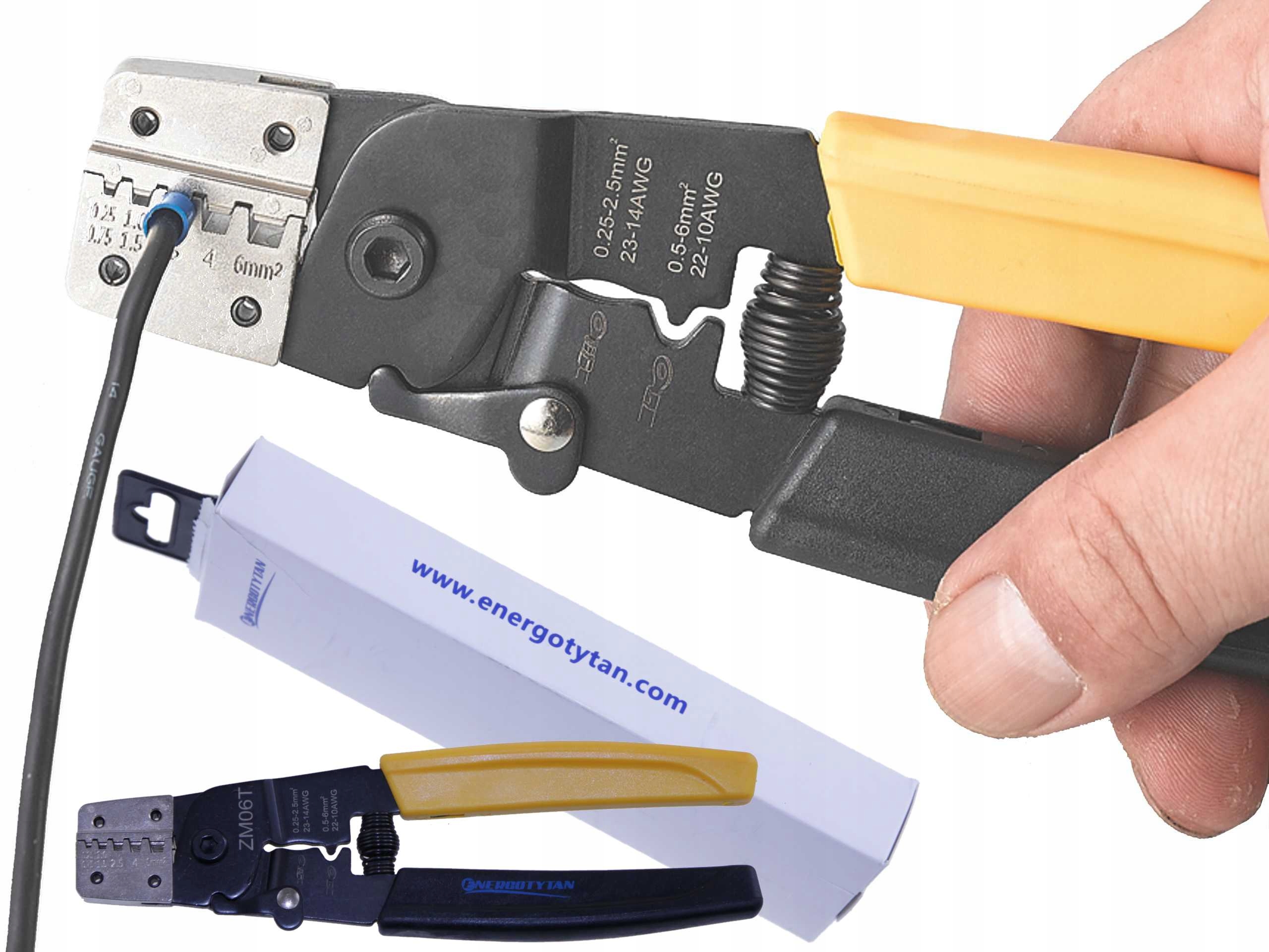 Zaciskarka Energotytan ZA06T 0,25 mm² - 6 mm² Marka Energotytan