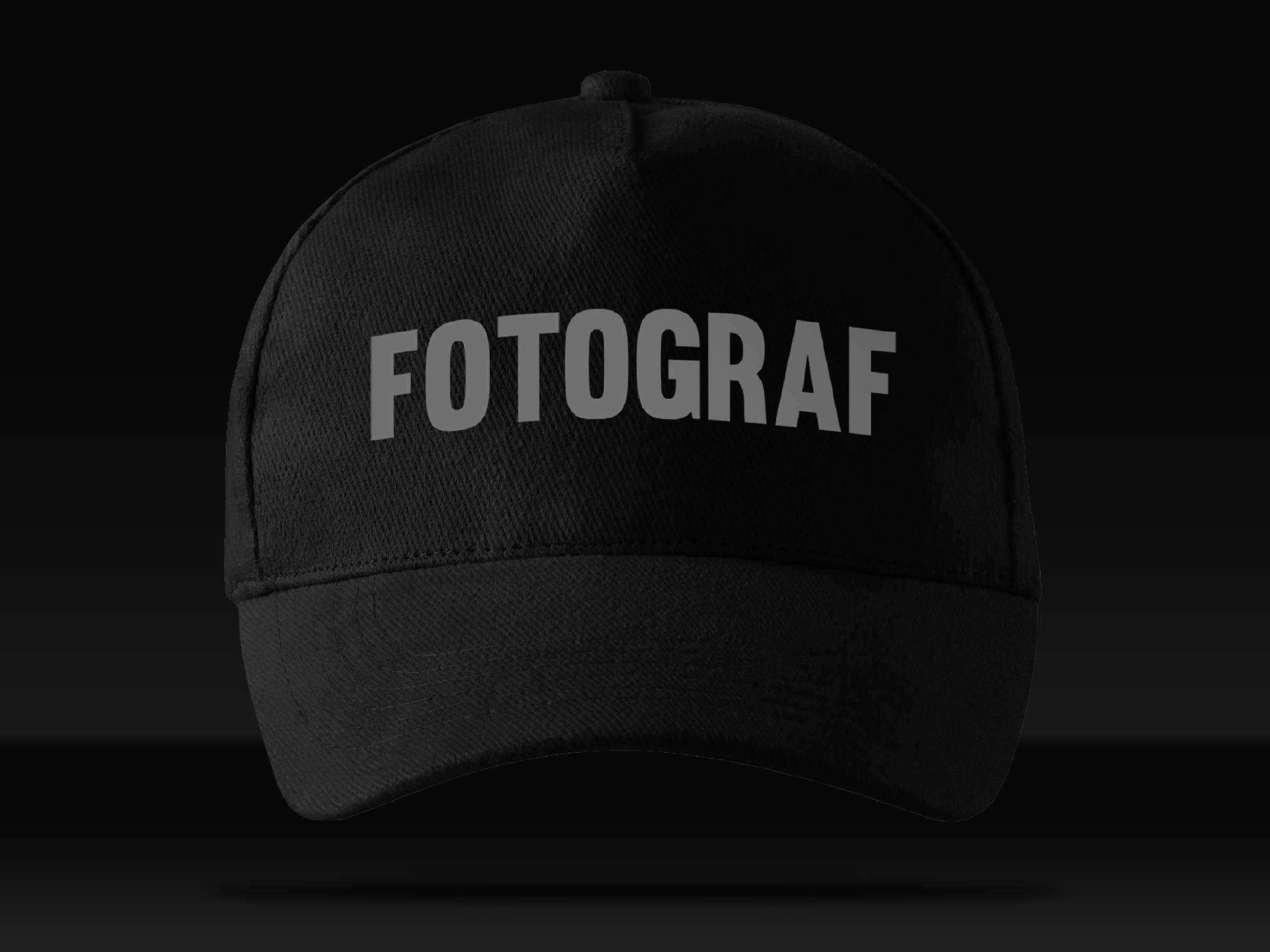 CZARNA CZAPKA Z DASZKIEM ODBLASKOWY NAPIS FOTOGRAF Kod producenta CZAPKA