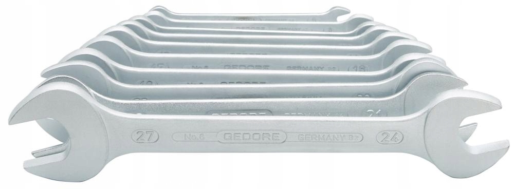 Sada plochých 2-stranných kľúčov DIN3110 6-27 mm 10-dielna Gedore
