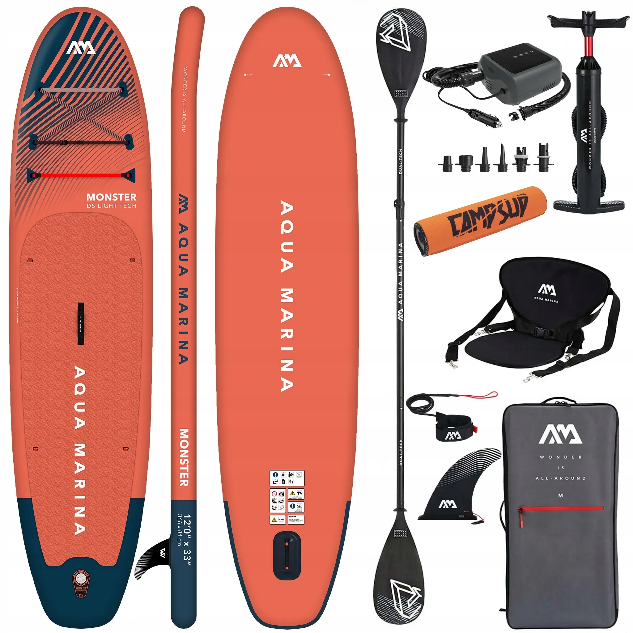 Deska Sup Aqua Marina Monster 12'0" Sky Glider Combo