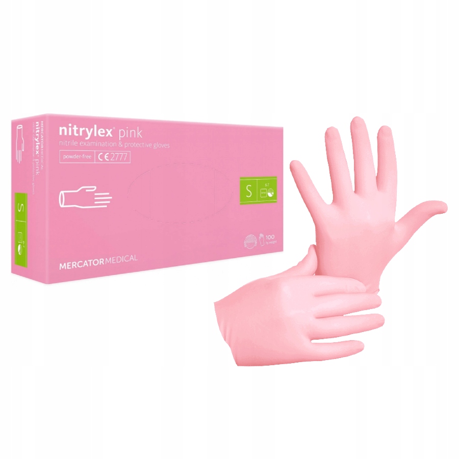

Rękawiczki Nitrylowe S Różowe Nitrylex Pink 100szt